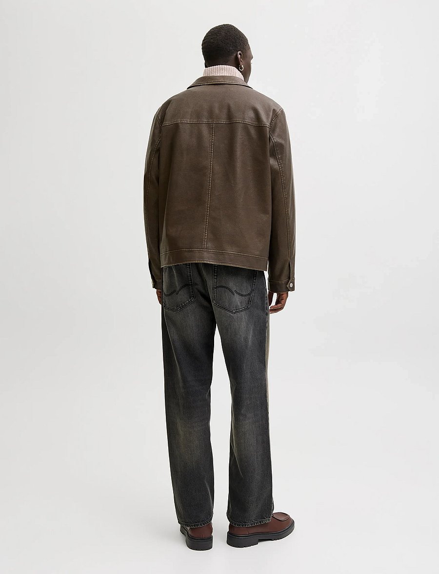 Jack & Jones - JJECASABLANCA PU JACKET NOOS - frühlingsjacken - chocolate brown - 3