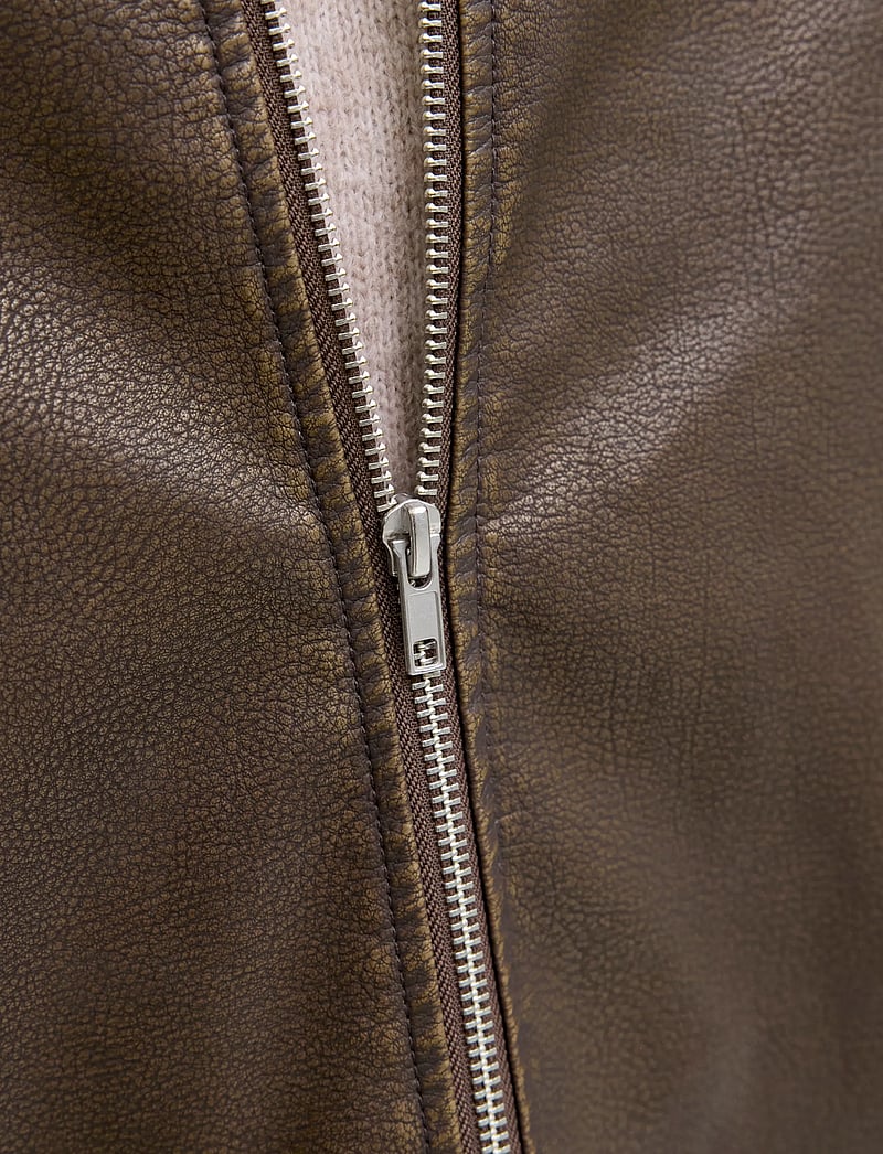 Jack & Jones - JJECASABLANCA PU JACKET NOOS - frühlingsjacken - chocolate brown - 5