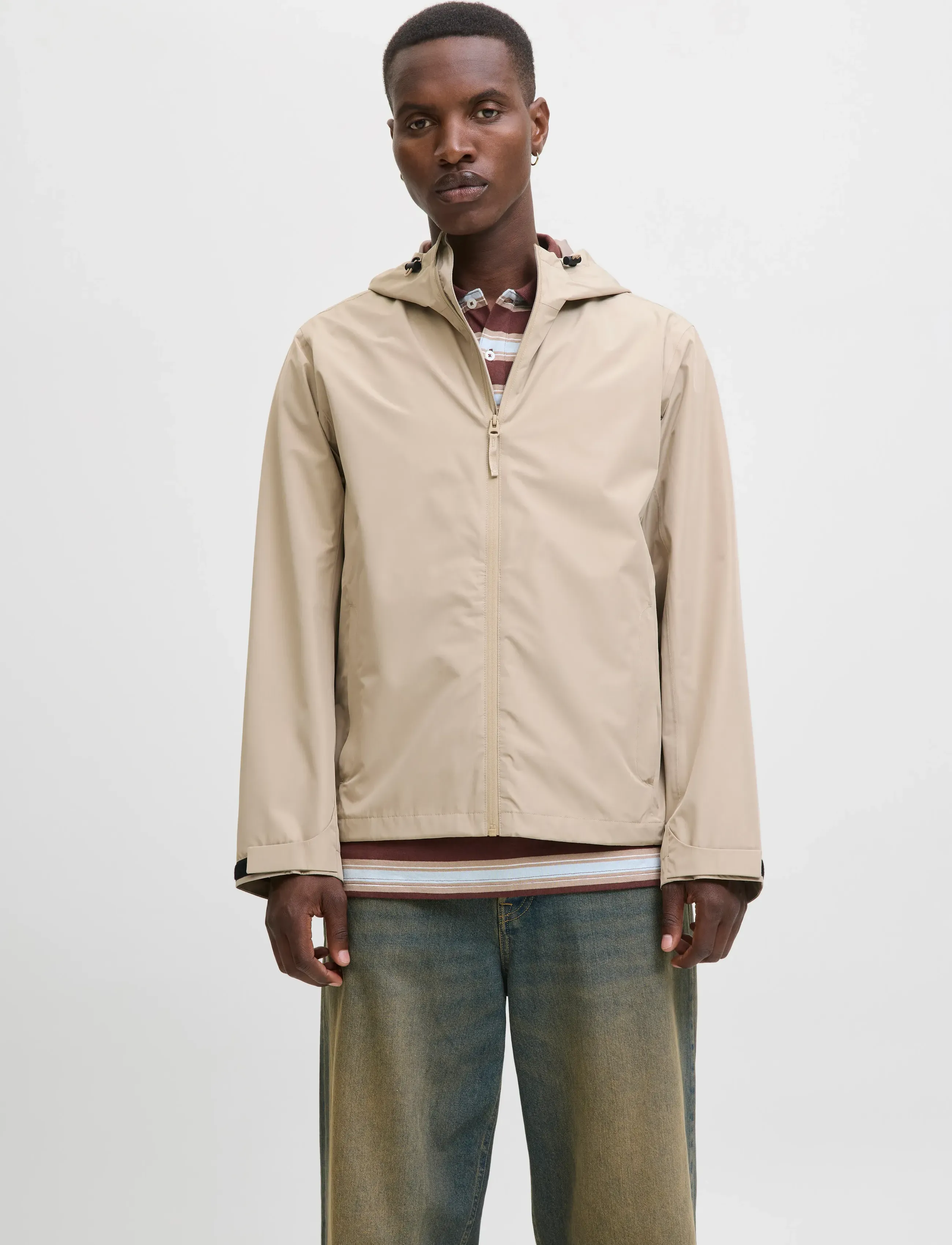 Jack & Jones Jjeflynn Functional Jacket Noos, Mænd, Funktionel Hættejakke, Cream, Str: XL
