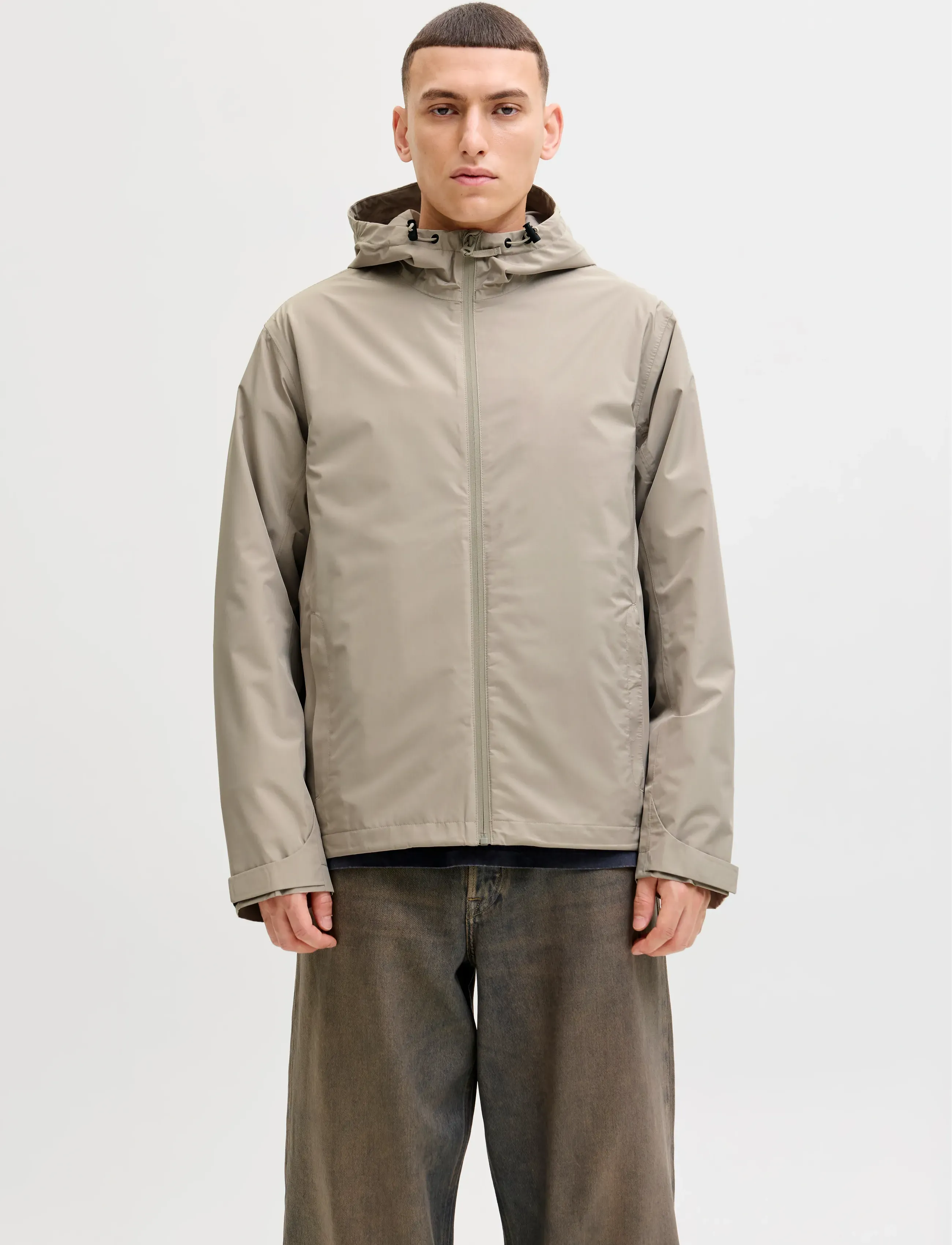 Jack & Jones Jjeflynn Functional Jacket Noos, Mænd, Funktionel Hættejakke, Beige, Str: XL