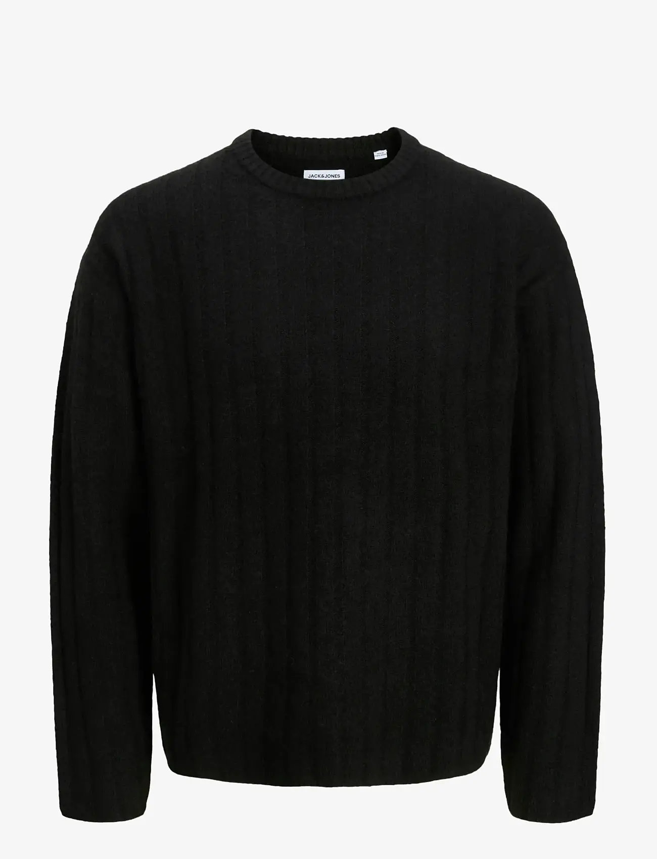 Jack & Jones - JJEBRADLEY CARTER KNIT CREW NECK LN - round necks - black - 1