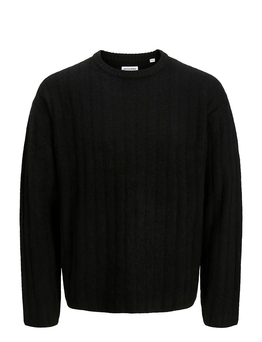 Jack & Jones - JJEBRADLEY CARTER KNIT CREW NECK - rundhals - black - 1