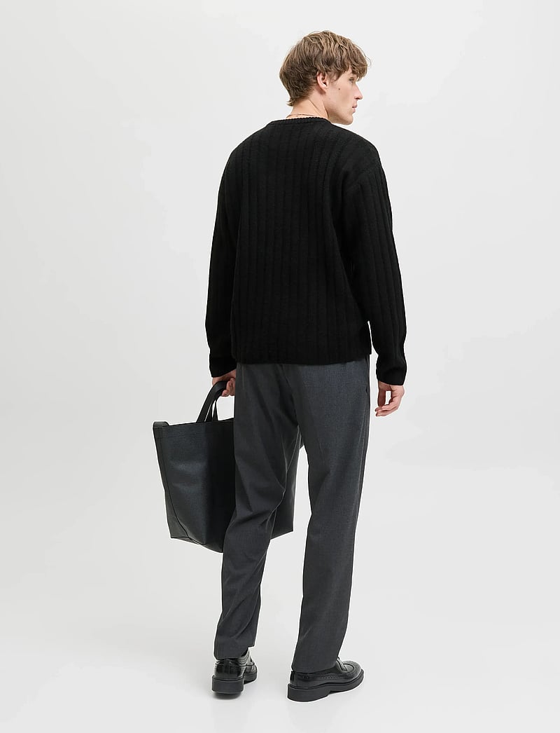 Jack & Jones - JJEBRADLEY CARTER KNIT CREW NECK LN - rundhals - black - 2