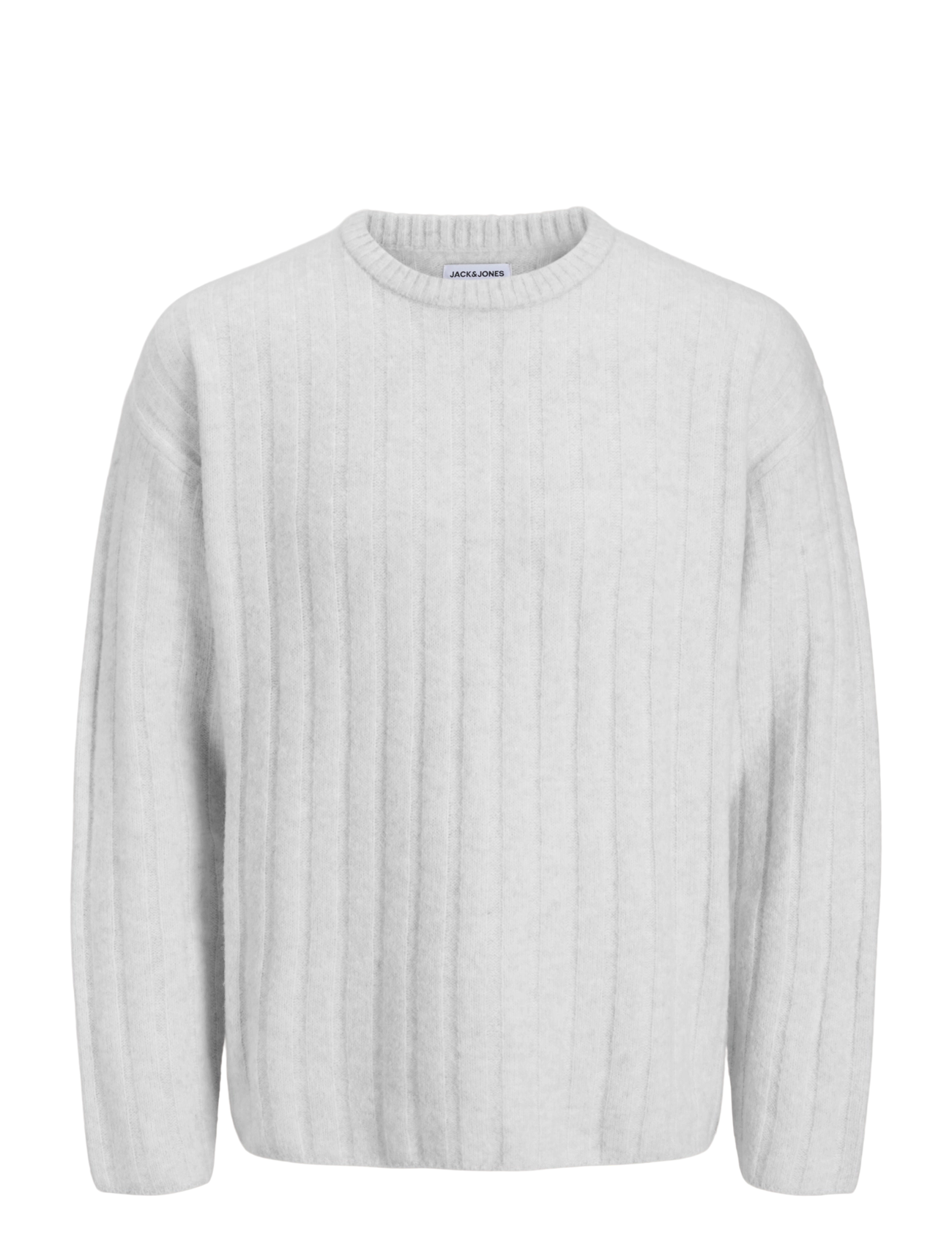 Jack & Jones JJEBRADLEY CARTER KNIT CREW NECK - Kudumid - LIGHT GREY MELANGE / grey
