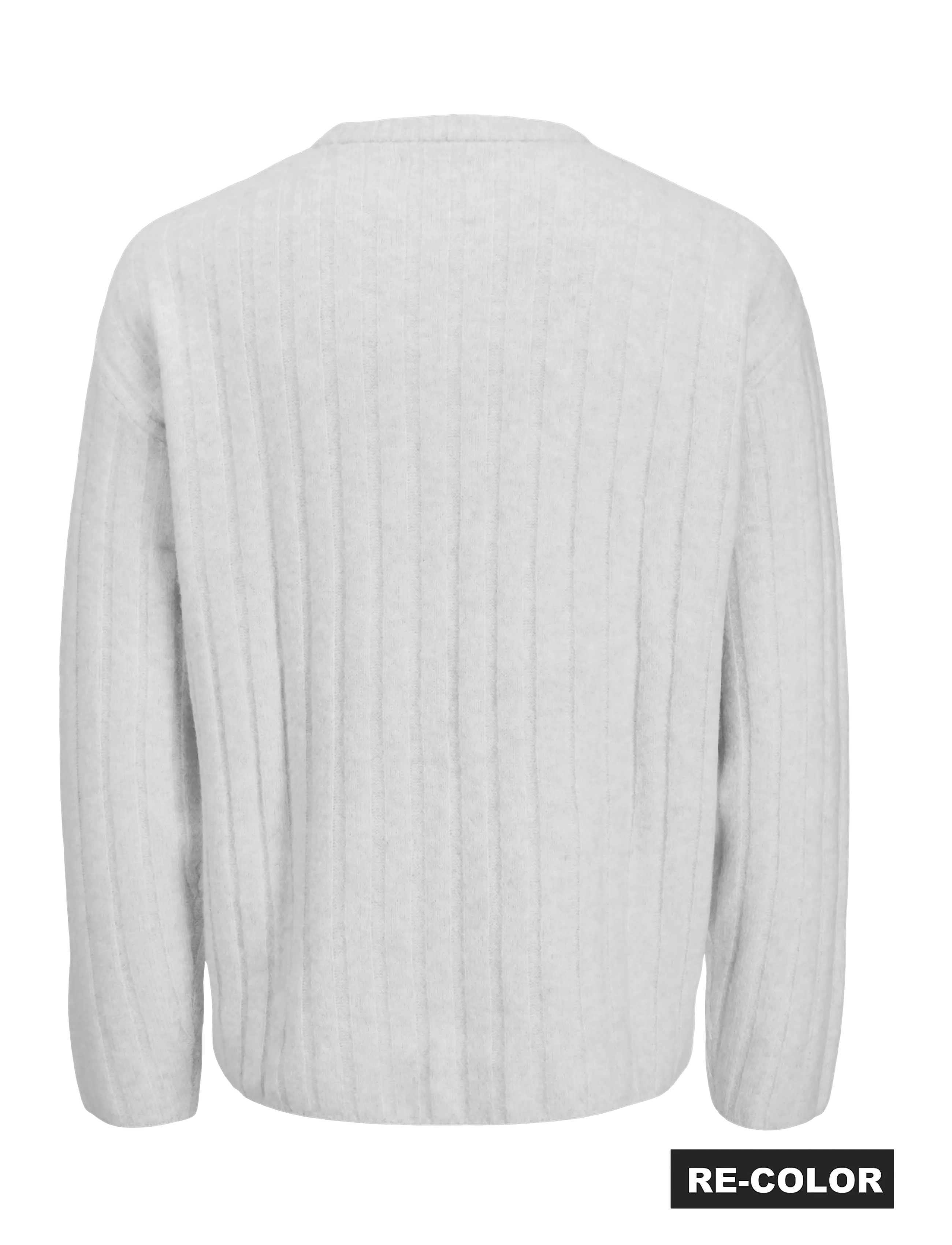 Jack & Jones - JJEBRADLEY CARTER KNIT CREW NECK - Ümara kaelusega - light grey melange - 1