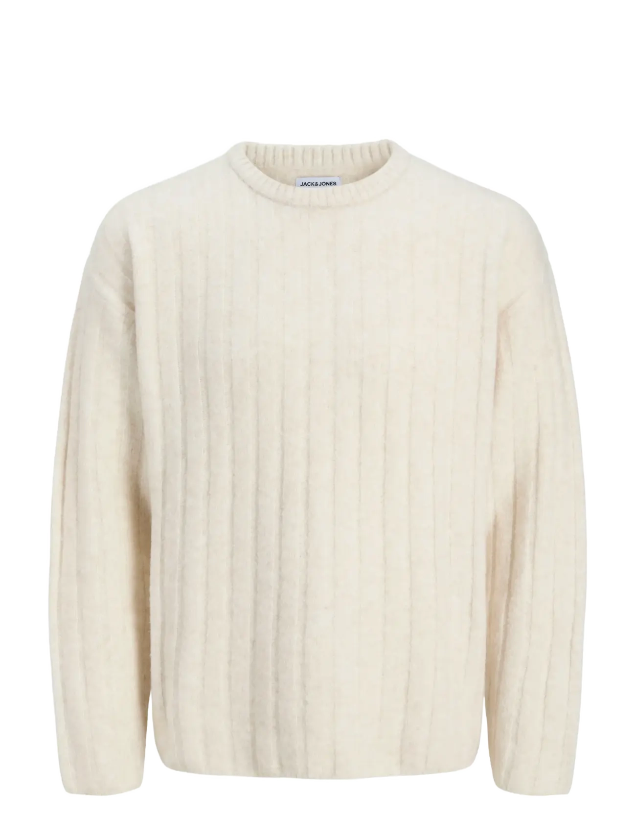 JACK & JONES Jjebradley Carter Knit Crew Neck Cream - S - Herren