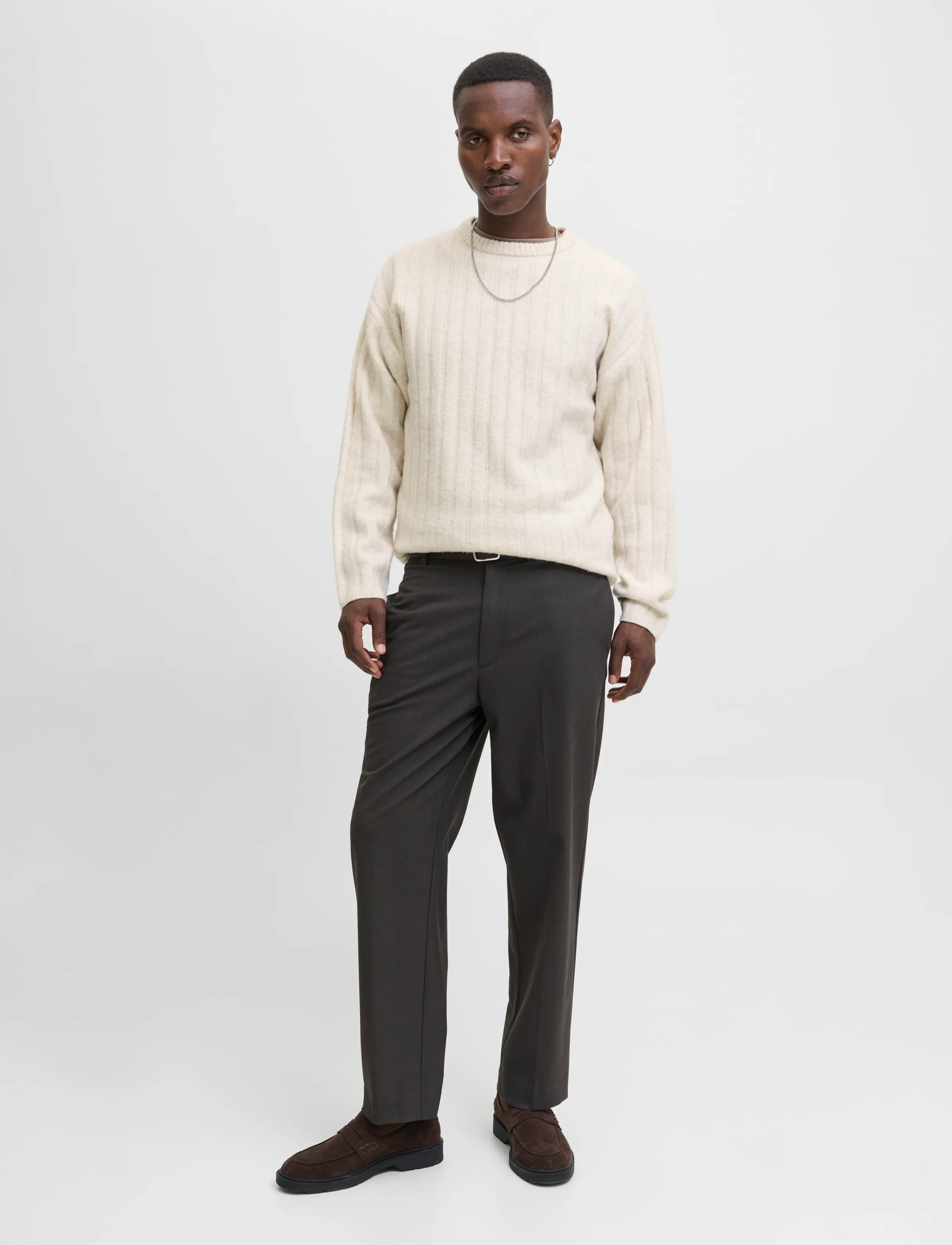 Jack & Jones - JJEBRADLEY CARTER KNIT CREW NECK - rundhals - moonbeam - 4
