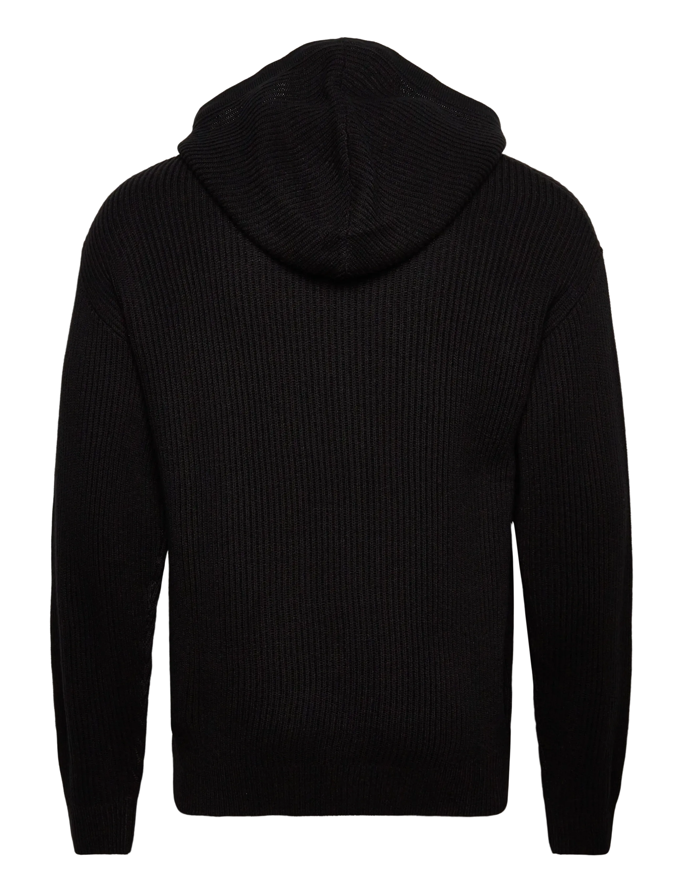 Jack & Jones - JJPANNEL KNIT HOODIE - kapuzenpullover - black - 1