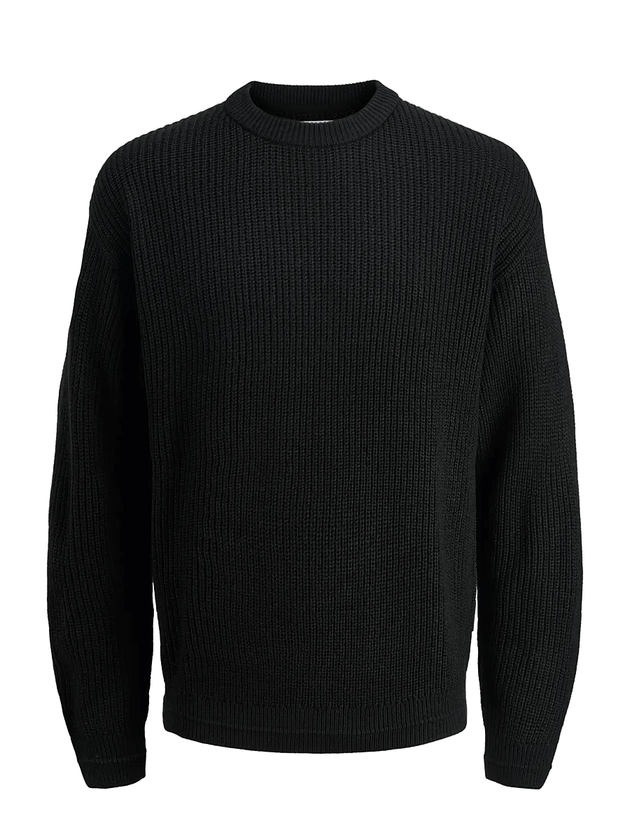 Jack & Jones - JJKAITO KNIT CREW NECK BF - ronde hals - black - 1