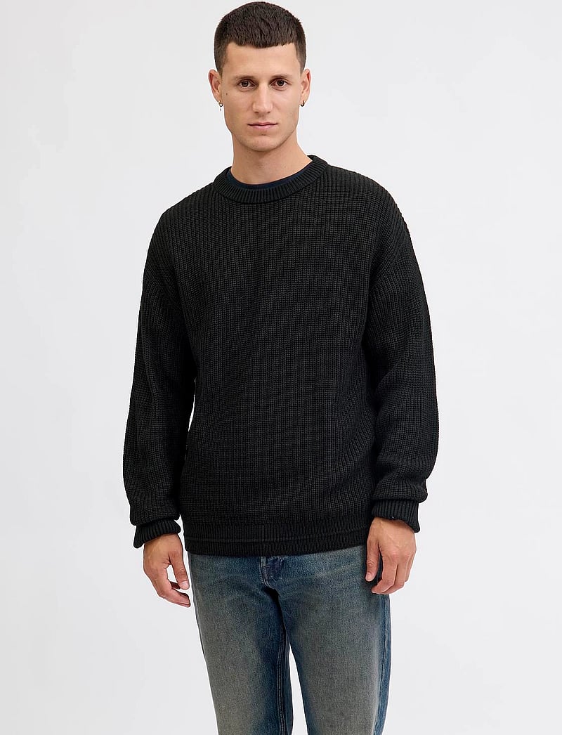 Jack & Jones - JJKAITO KNIT CREW NECK BF - rundhals - black - 3