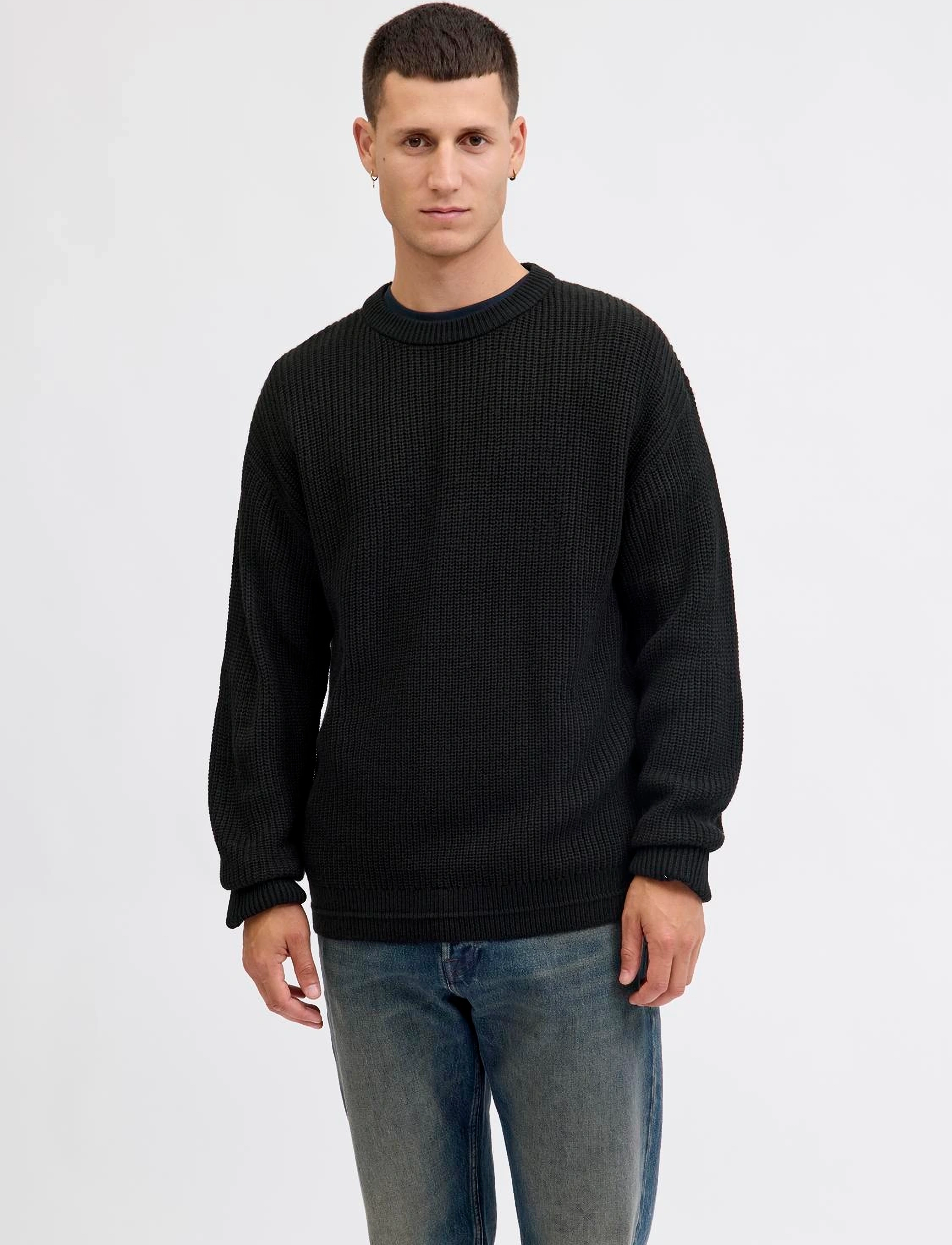 Jack & Jones - JJKAITO KNIT CREW NECK BF - ronde hals - black - 3