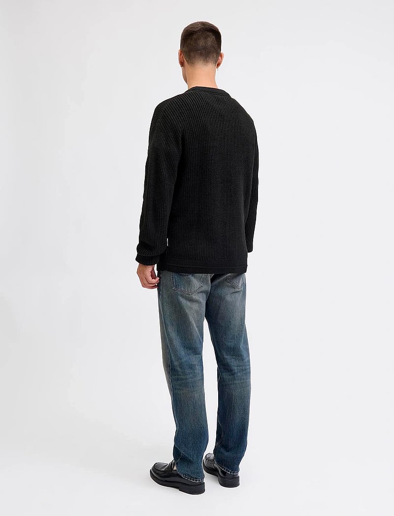 Jack & Jones - JJKAITO KNIT CREW NECK BF - rundhals - black - 4