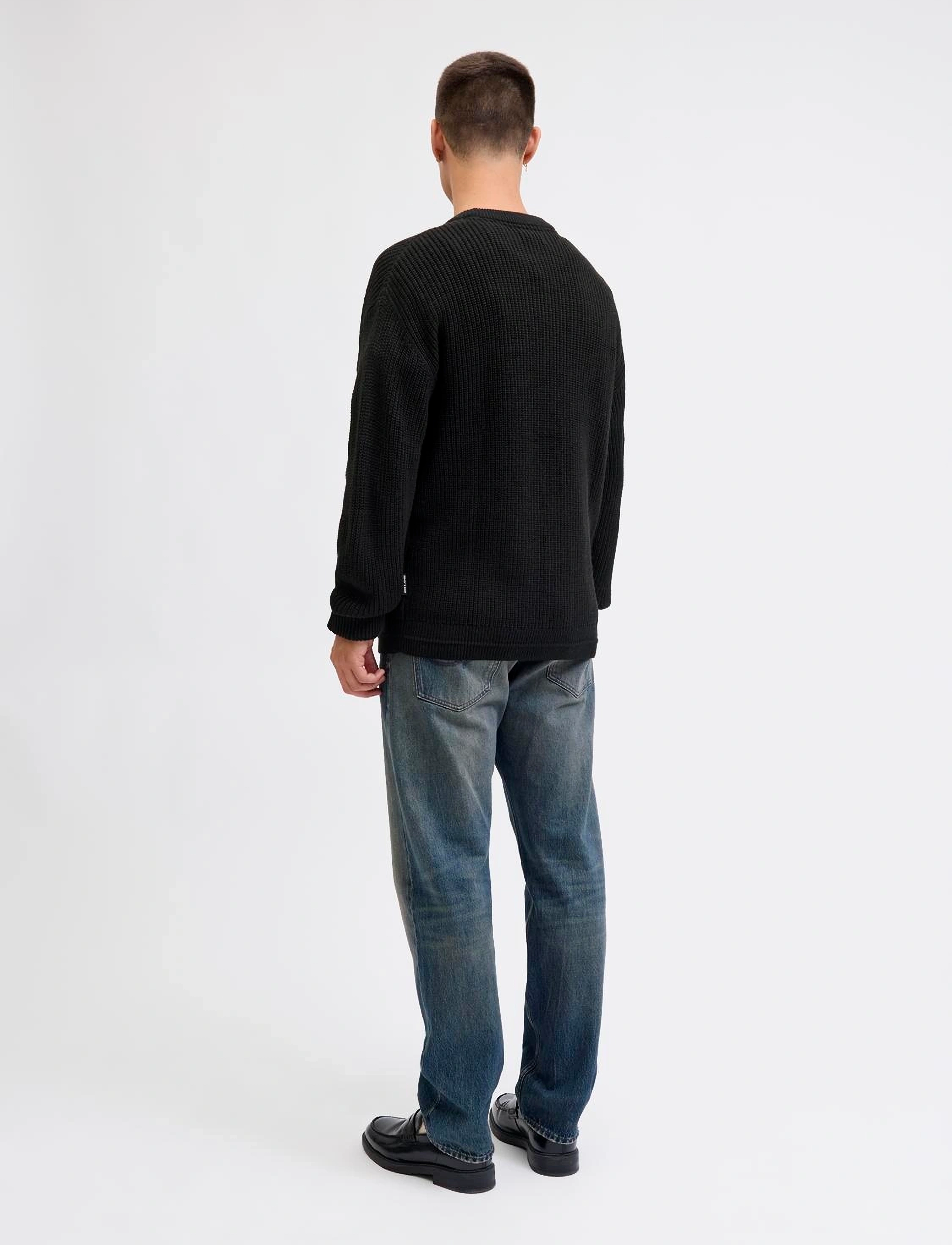 Jack & Jones - JJKAITO KNIT CREW NECK BF - ronde hals - black - 4