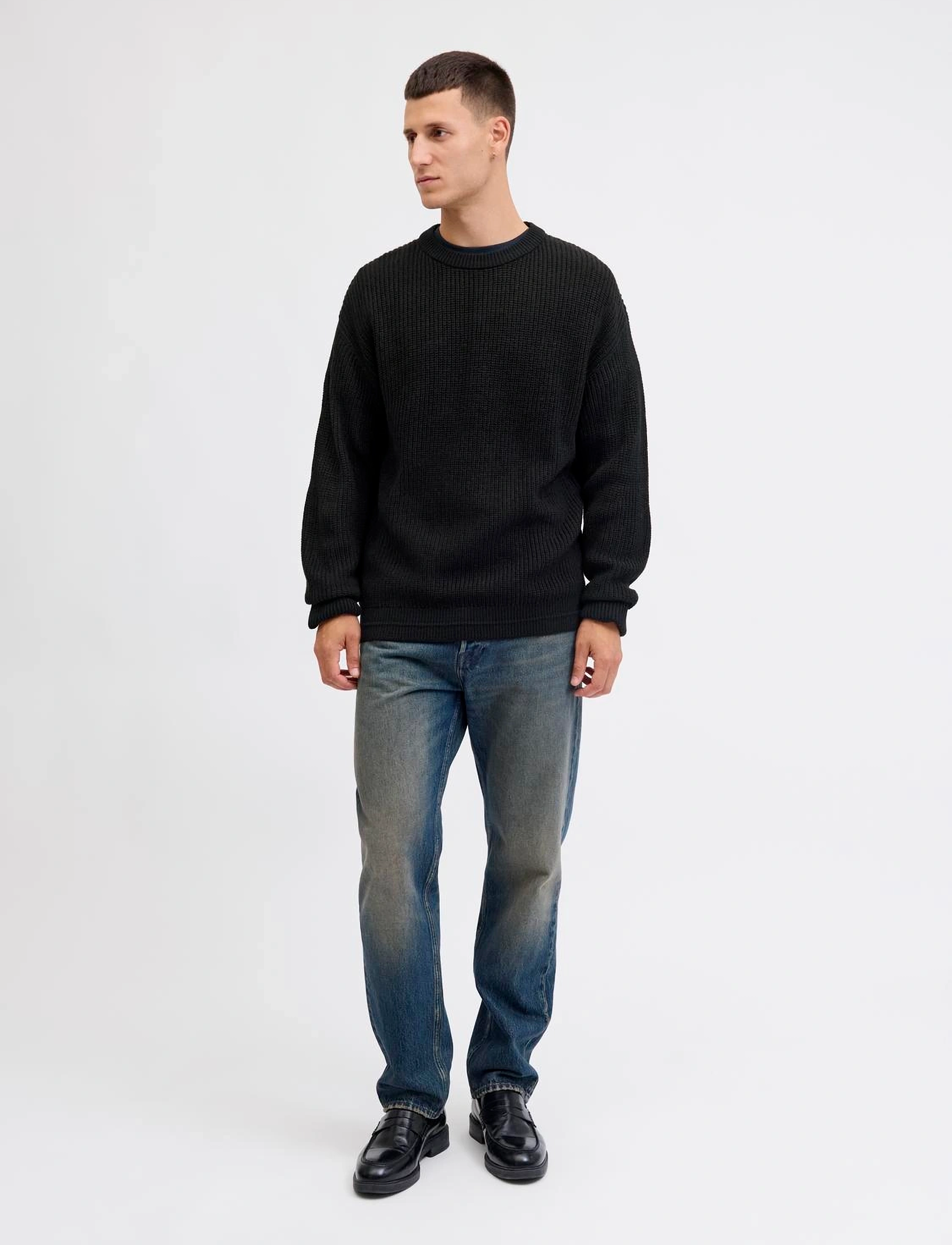 Jack & Jones - JJKAITO KNIT CREW NECK BF - ronde hals - black - 5