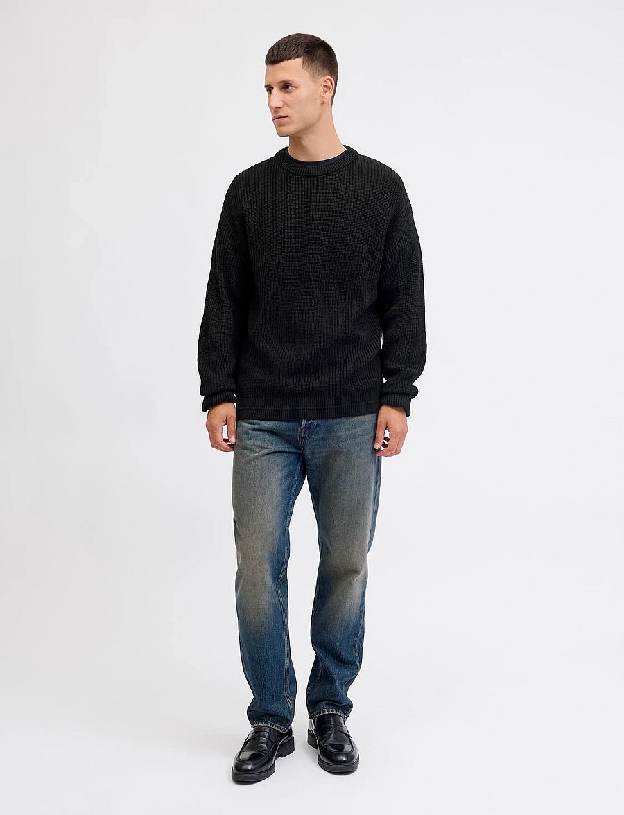 Jack & Jones - JJKAITO KNIT CREW NECK BF - ronde hals - black - 5
