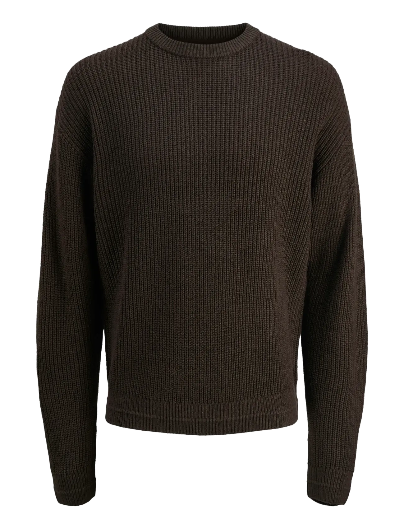 Jack & Jones JJKAITO KNIT CREW NECK BF - Basic-Strickmode - DELICIOSO / brown