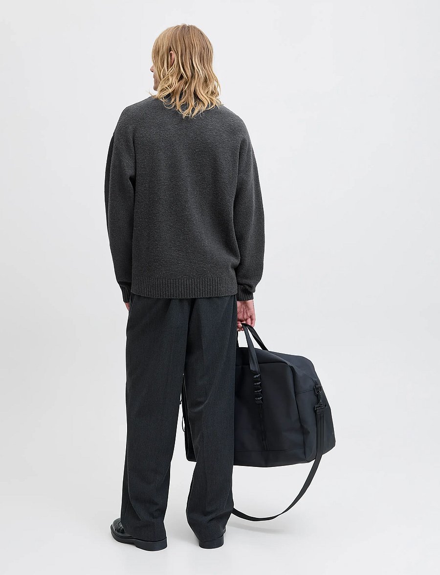 Jack & Jones - JJESOHO OLLIE KNIT CREW NECK SN - rundhalsad - asphalt - 2