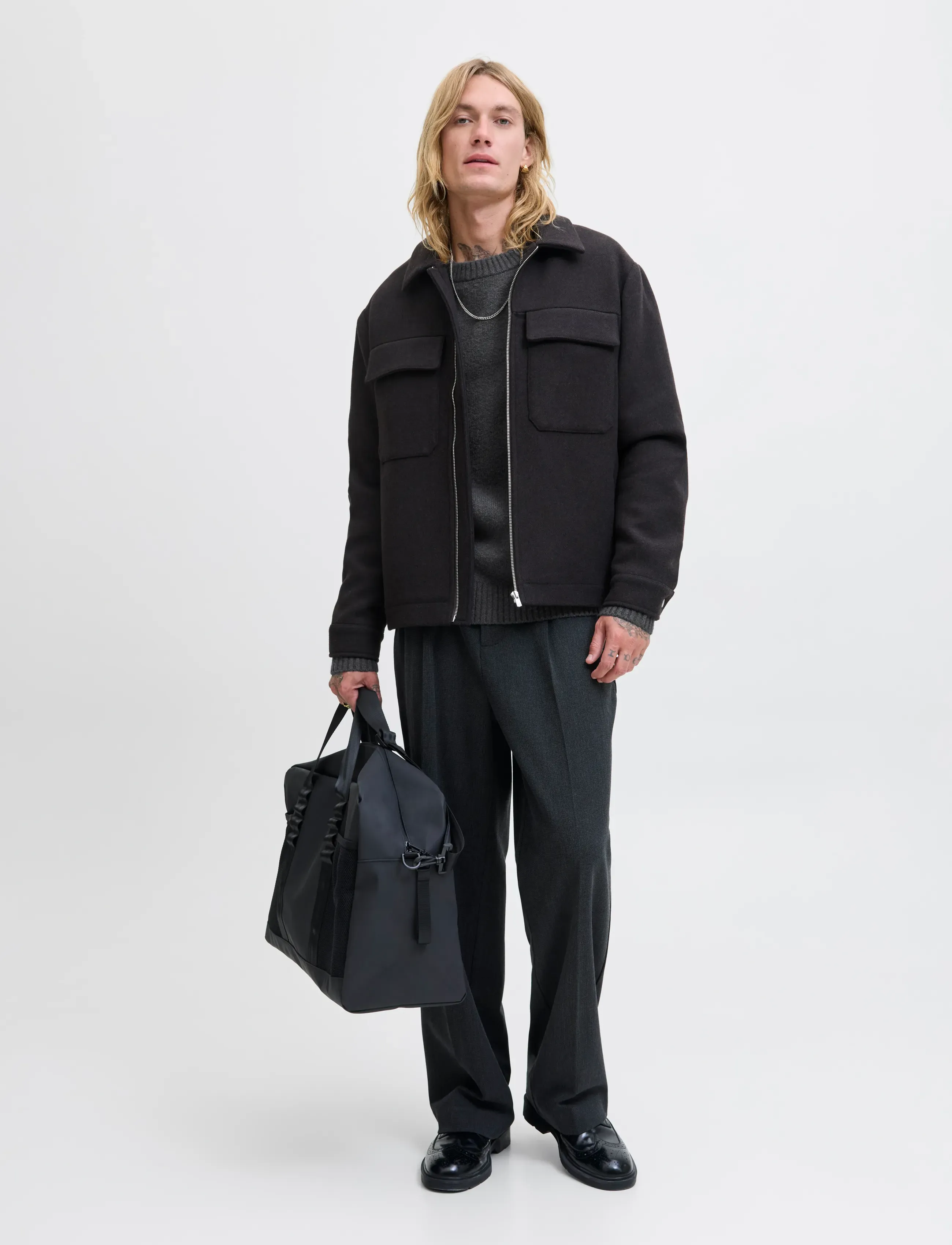 Jack & Jones - JJESOHO OLLIE KNIT CREW NECK SN - rundhals - asphalt - 3