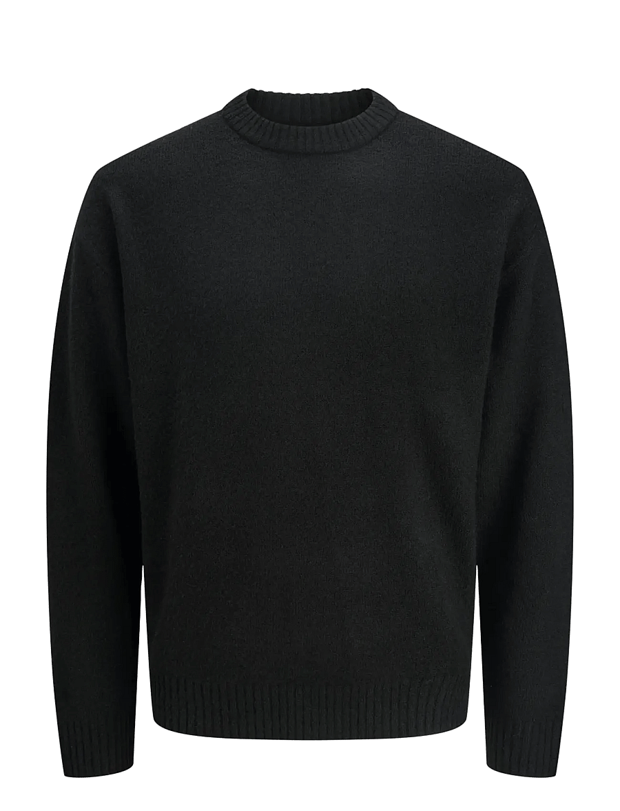 Jack & Jones - JJESOHO OLLIE KNIT CREW NECK SN - rund hals - black - 1