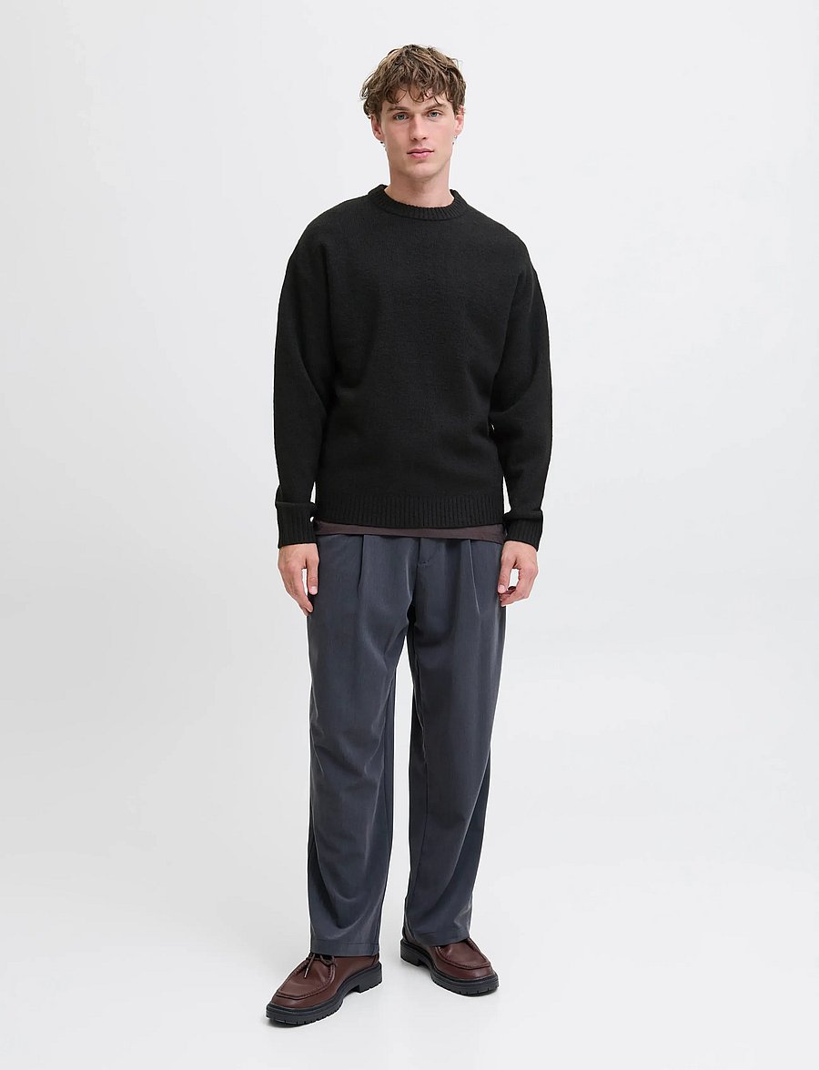 Jack & Jones - JJESOHO OLLIE KNIT CREW NECK SN - rund hals - black - 3