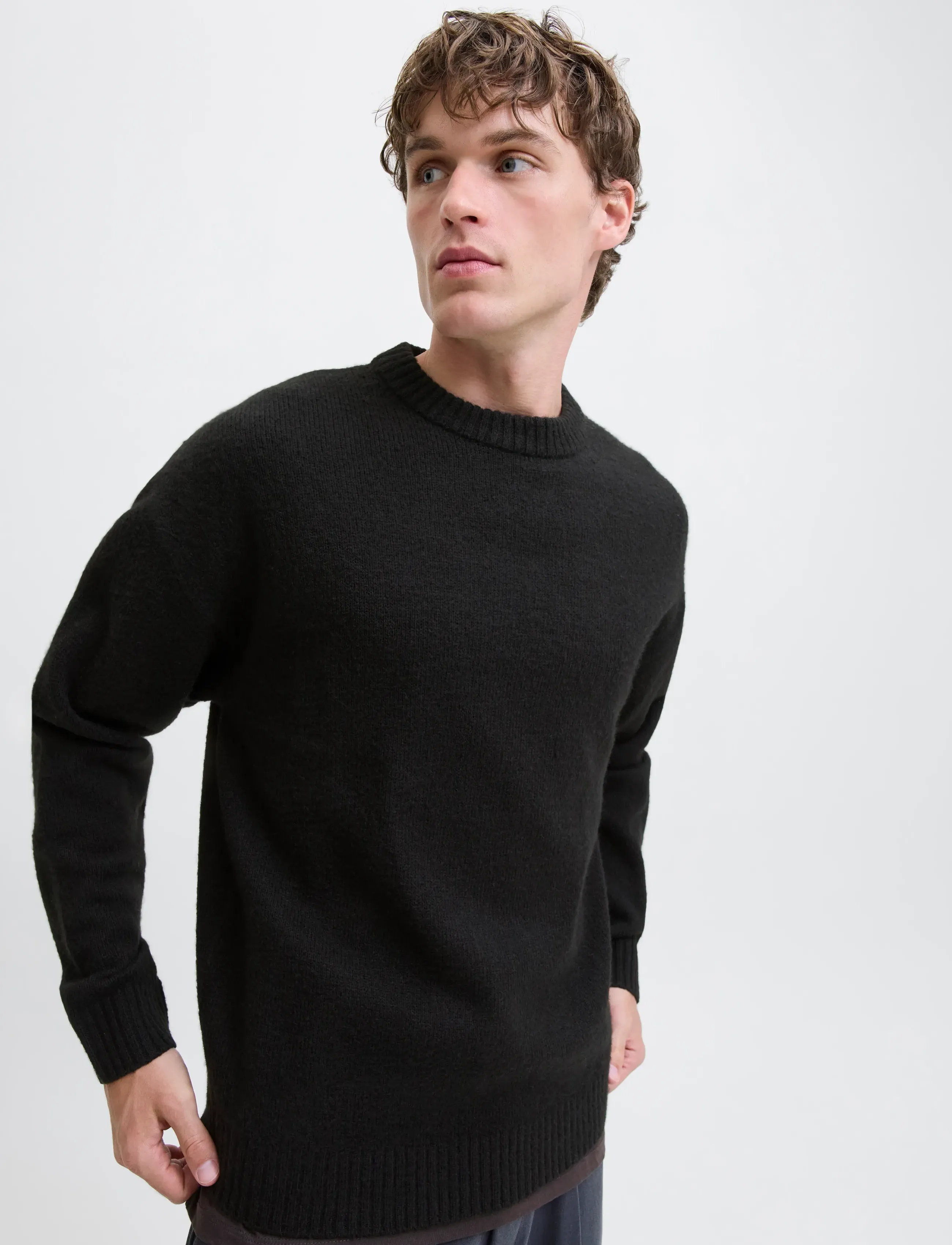 Jack & Jones - JJESOHO OLLIE KNIT CREW NECK SN - rund hals - black - 5