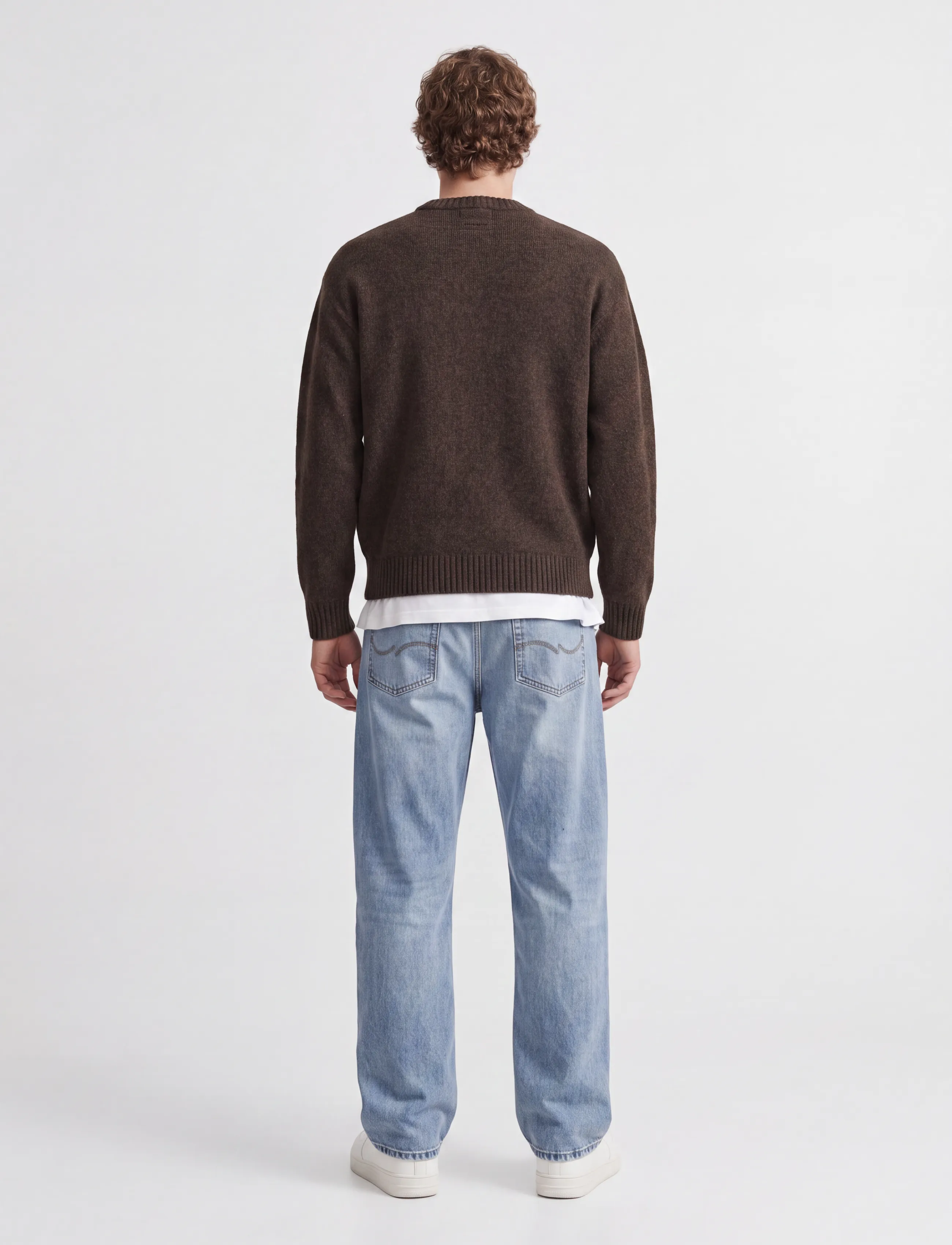 Jack & Jones - JJESOHO OLLIE KNIT CREW NECK SN - rundhals - cocoa - 1
