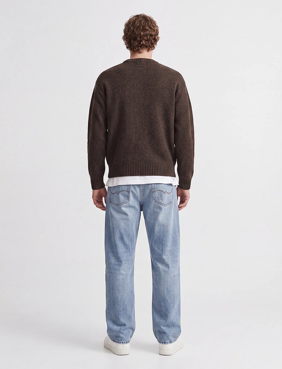 Jack & Jones - JJESOHO OLLIE KNIT CREW NECK SN - rundhalsad - cocoa - 1
