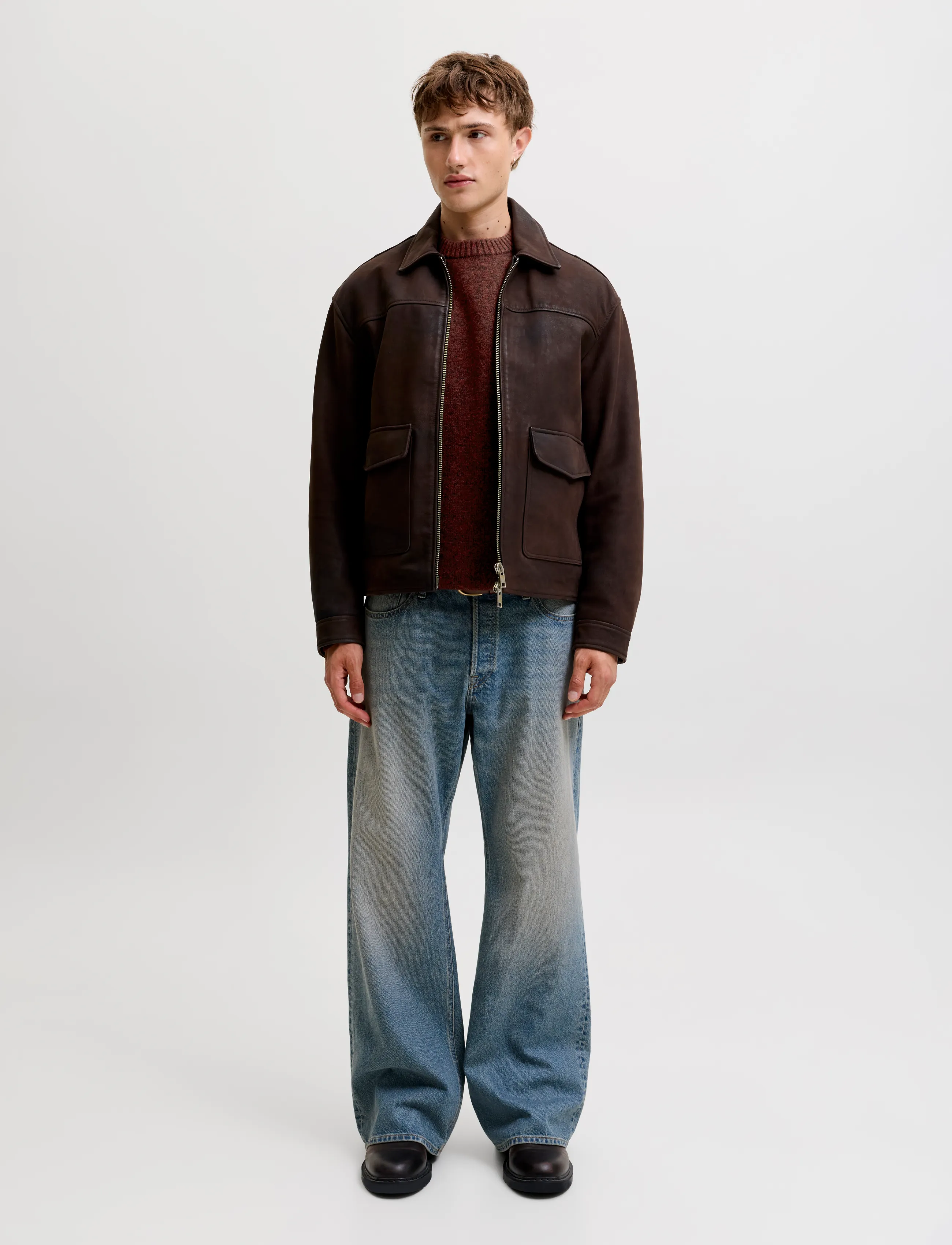 Jack & Jones - JJESOHO OLLIE KNIT CREW NECK SN - rundhals - fired brick - 3