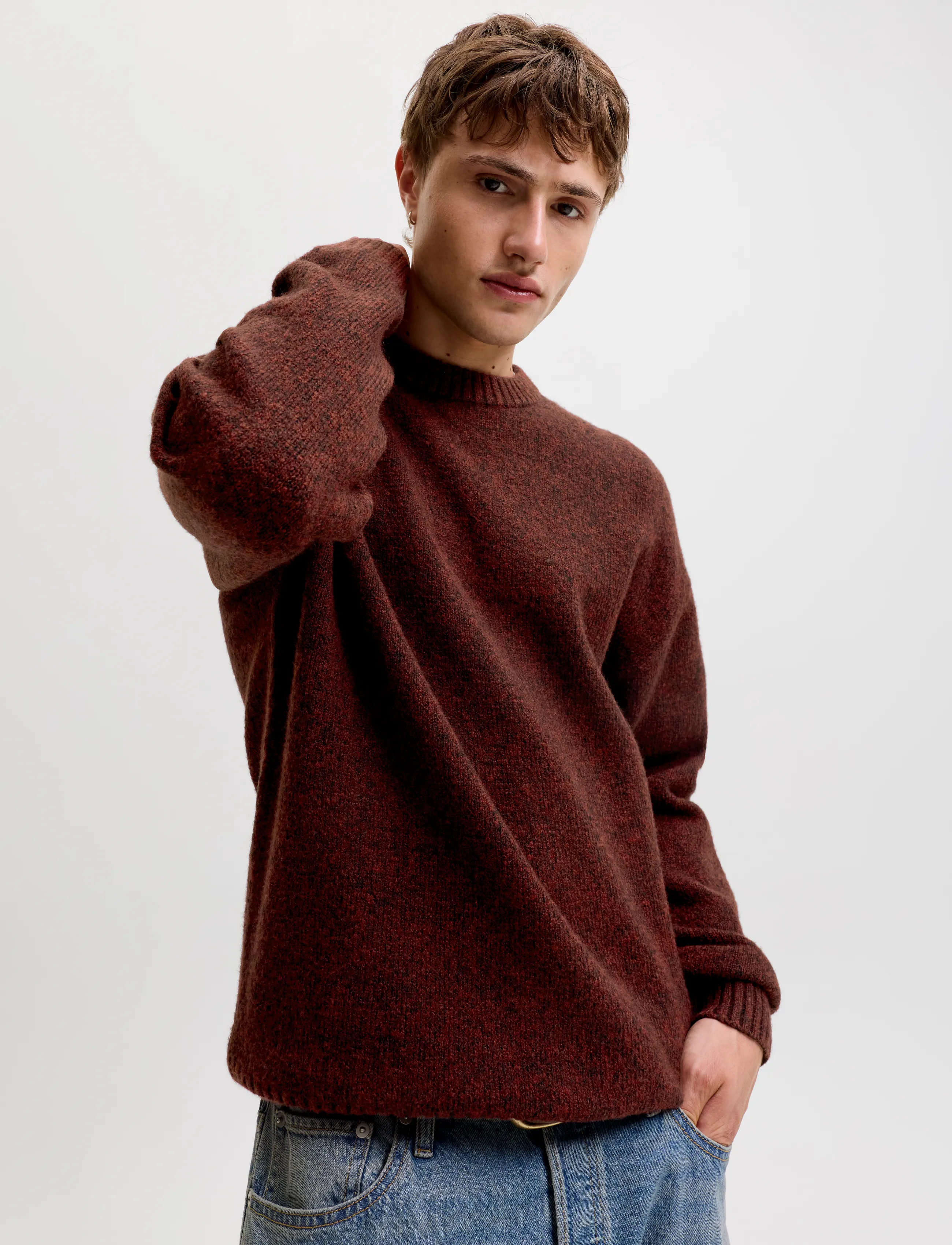 Jack & Jones - JJESOHO OLLIE KNIT CREW NECK SN - rundhals - fired brick - 5