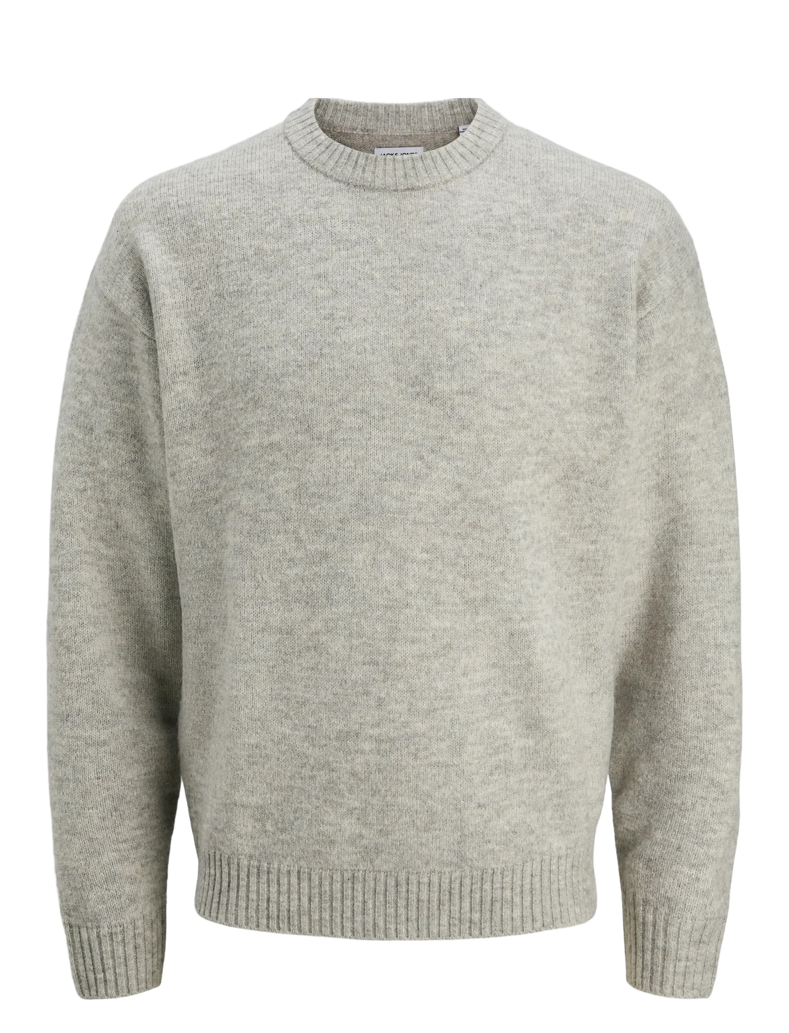 Jack & Jones - JJESOHO OLLIE KNIT CREW NECK SN - rund hals - light grey melange - 1
