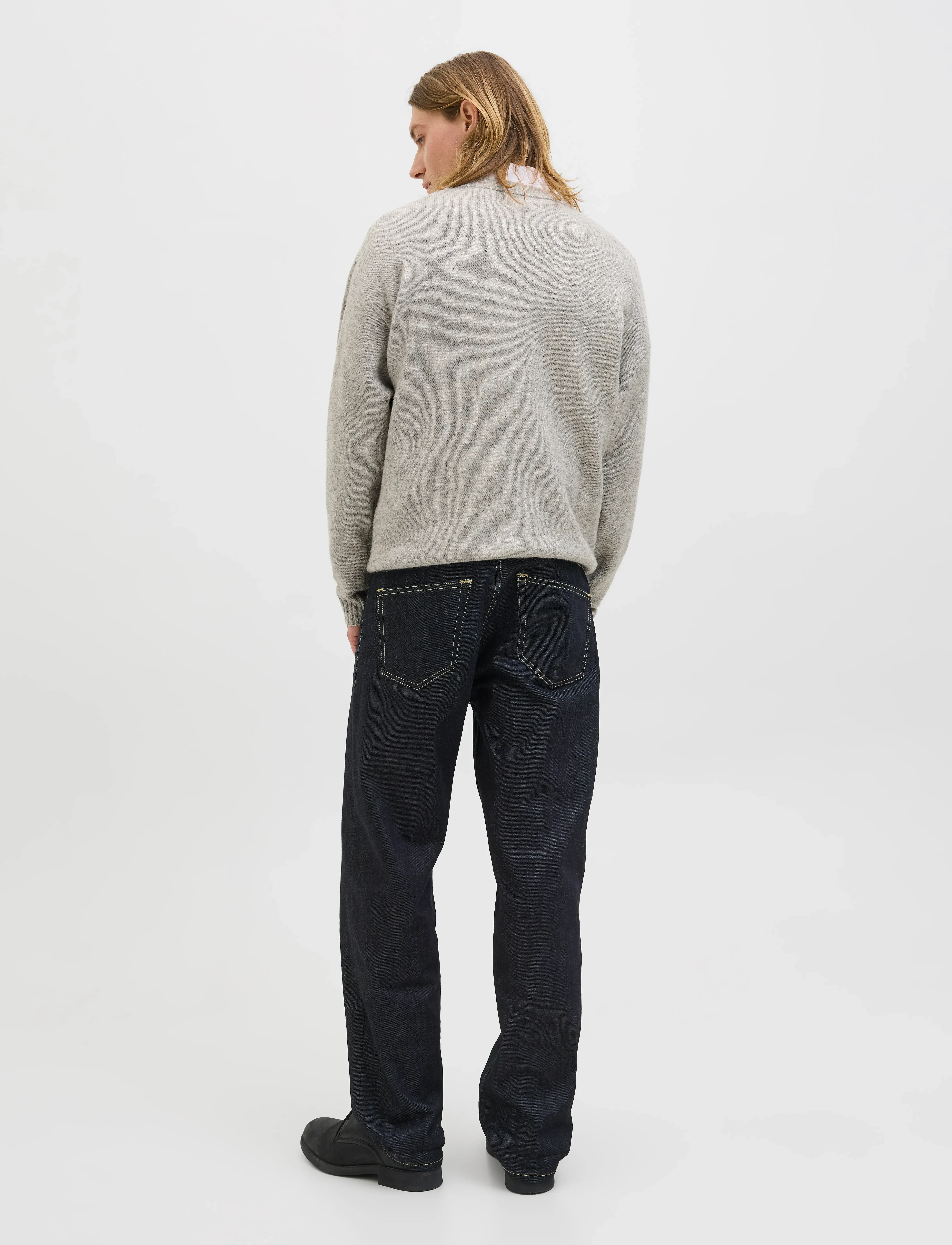 Jack & Jones - JJESOHO OLLIE KNIT CREW NECK SN - rund hals - light grey melange - 2