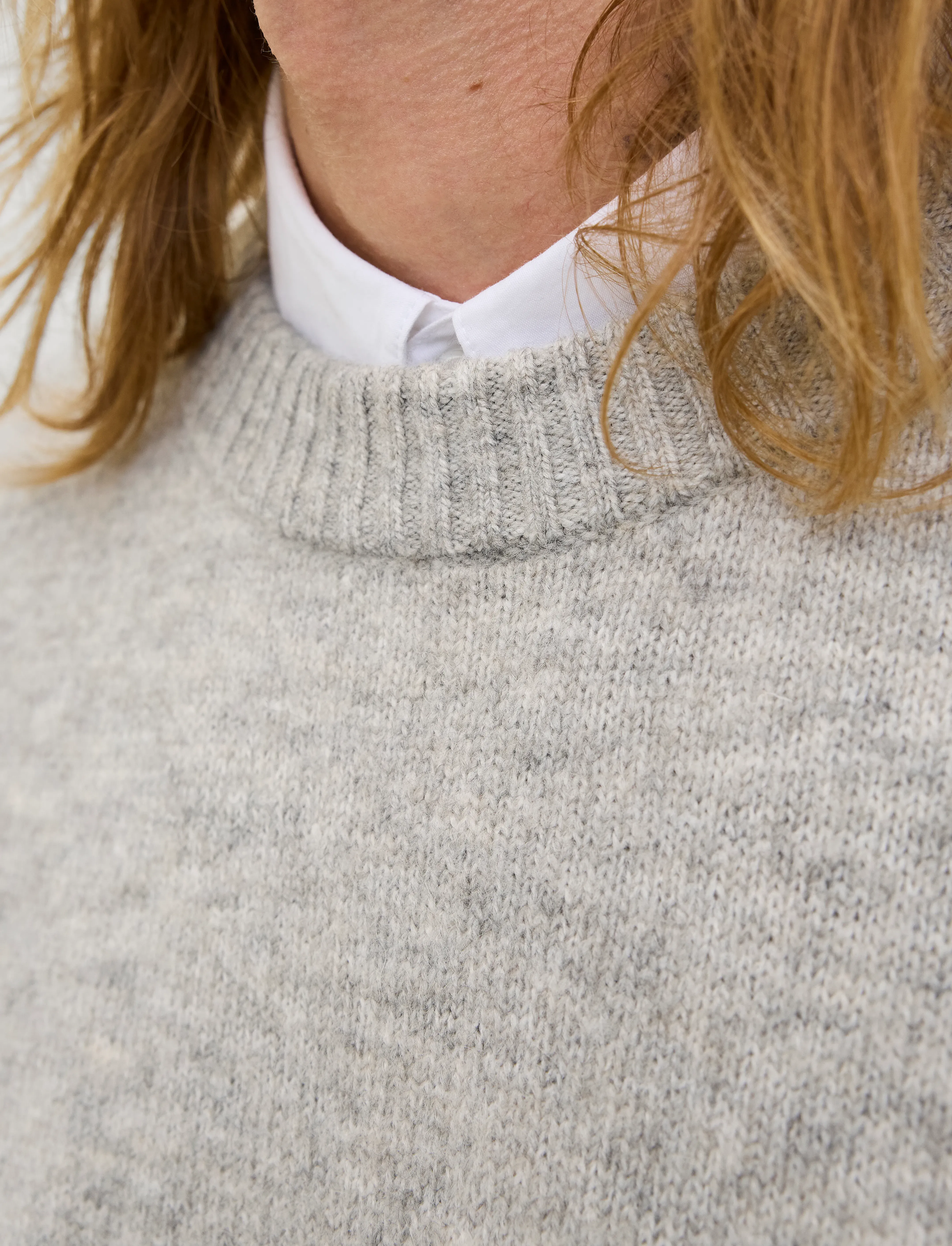 Jack & Jones - JJESOHO OLLIE KNIT CREW NECK SN - rund hals - light grey melange - 5