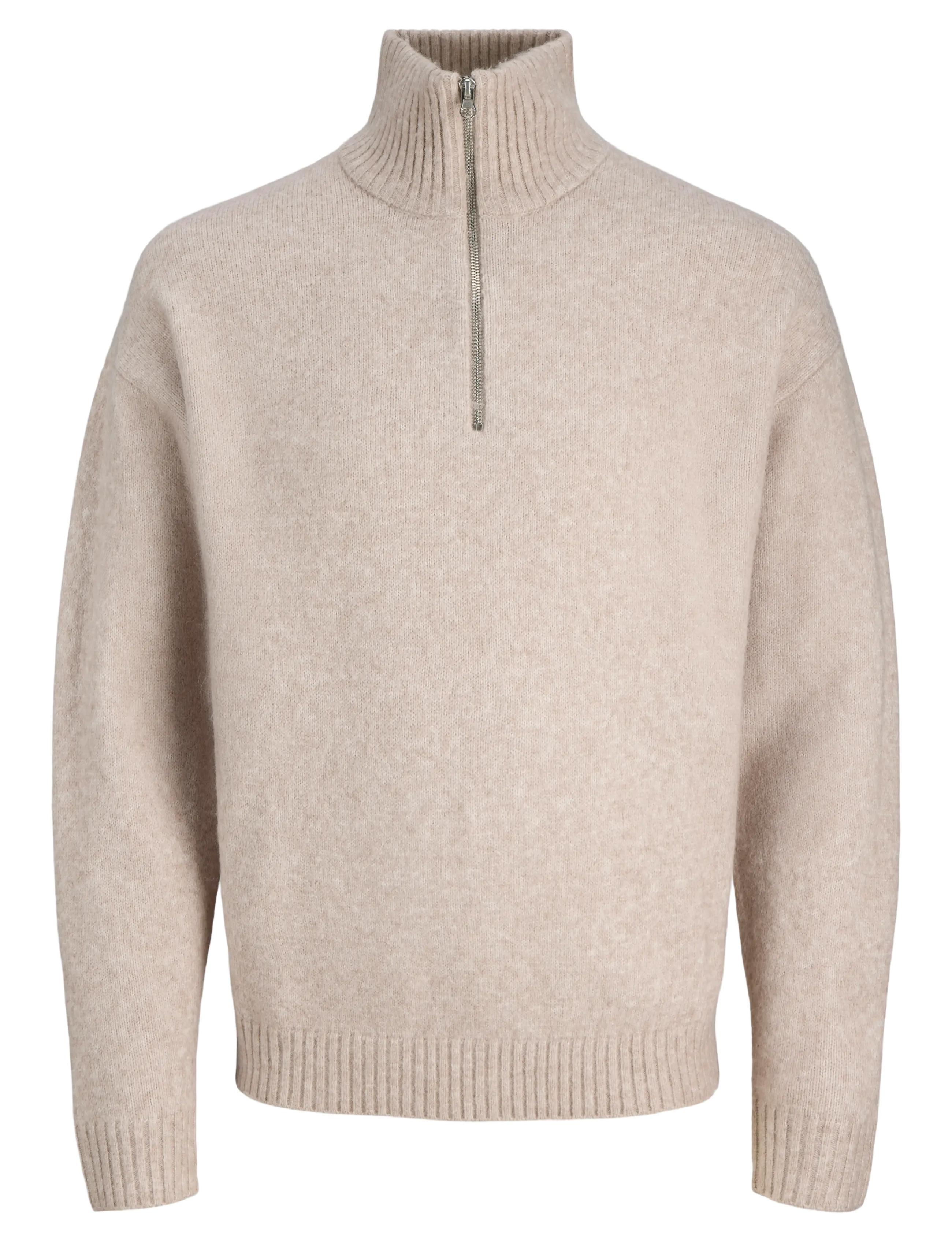 JACK & JONES Jjesoho Ollie Knit Half Zip Sn Cream - XL - Herren