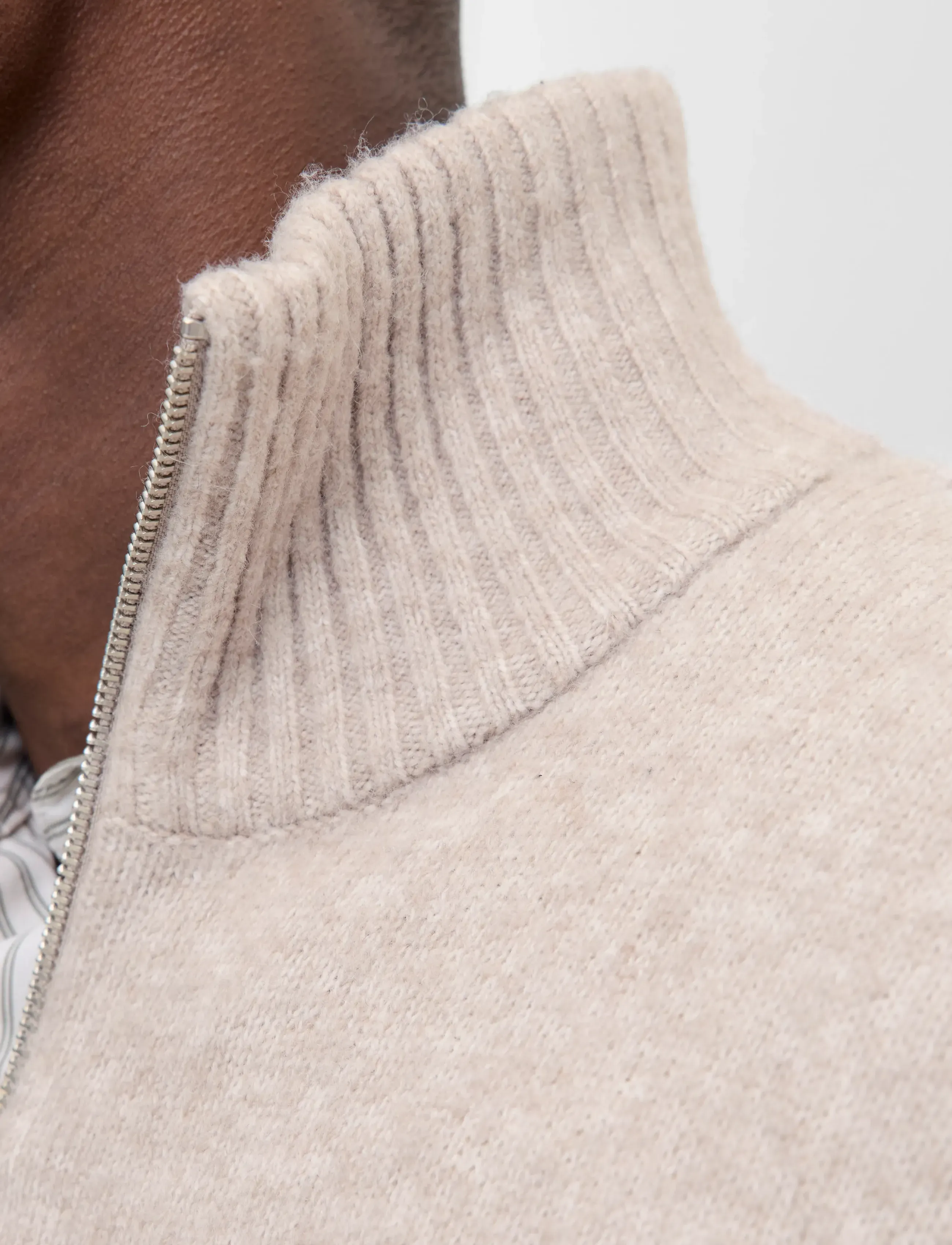 Jack & Jones - JJESOHO OLLIE KNIT HALF ZIP SN - pullover mit halbem reißverschluss - atmosphere - 5