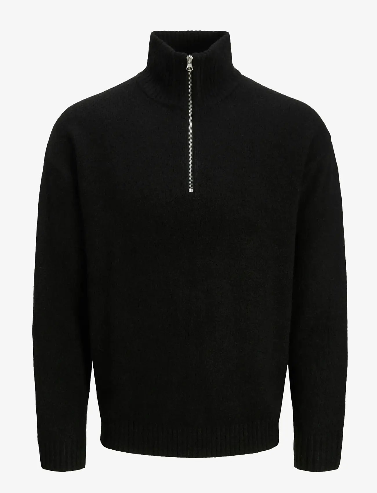 Jack & Jones - JJESOHO OLLIE KNIT HALF ZIP SN - pulls demi-zippés - black - 1