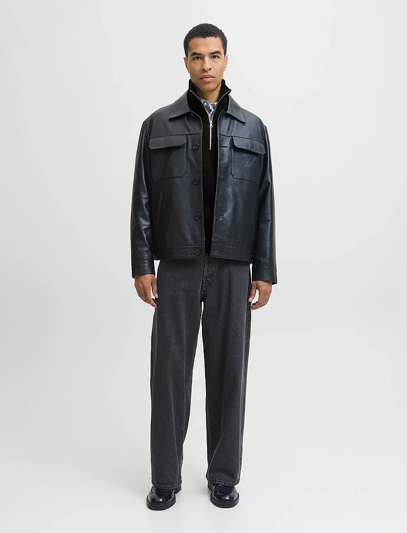 Jack & Jones - JJESOHO OLLIE KNIT HALF ZIP SN - pulls demi-zippés - black - 4