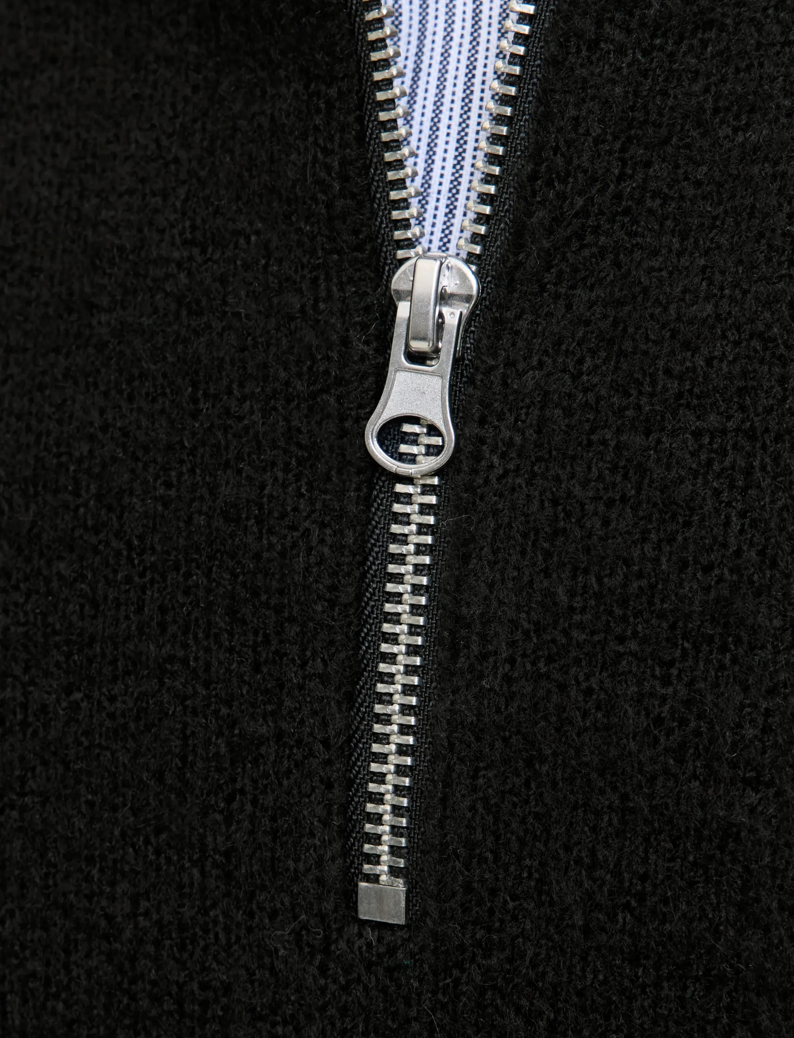 Jack & Jones JJESOHO OLLIE KNIT HALF ZIP SN - Tänavastiil - BLACK / black