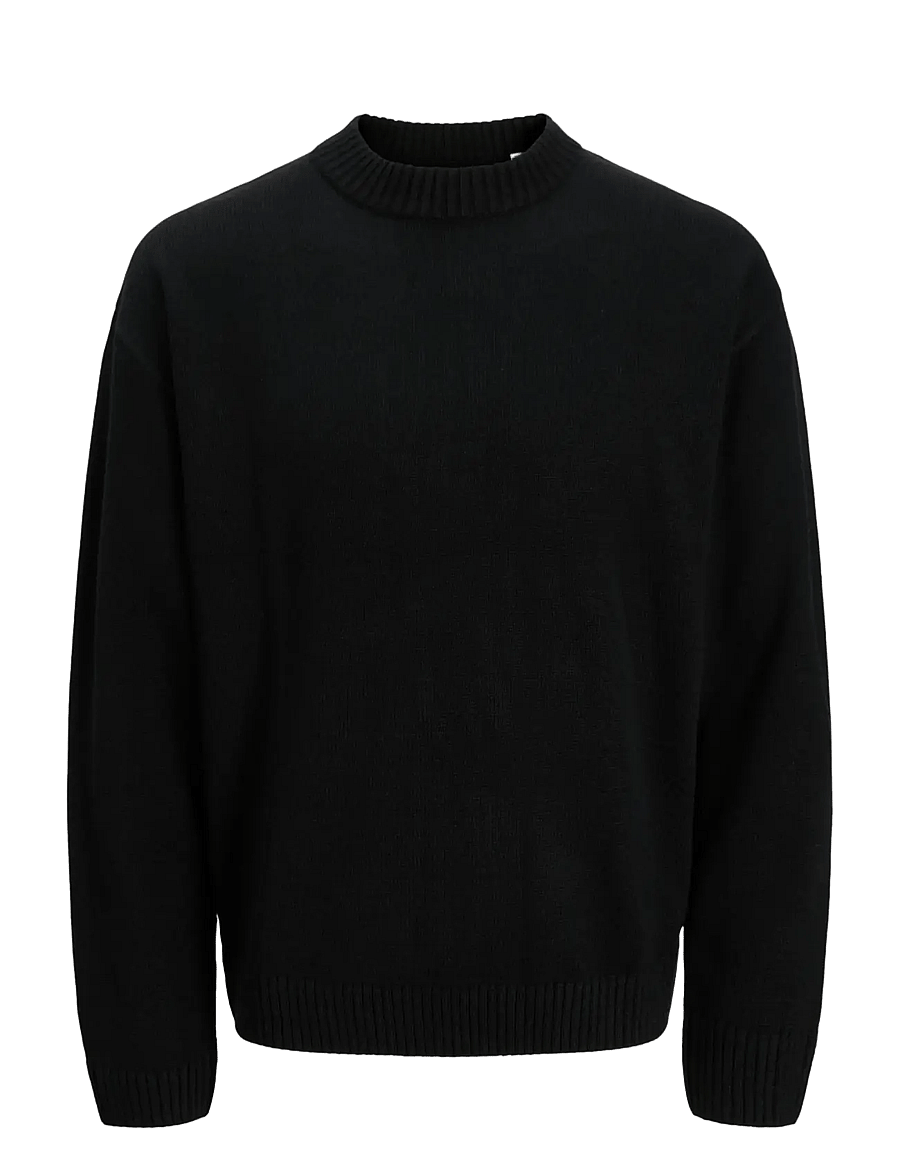 Jack & Jones - JJEURBAN JACK KNIT CREW NECK SN - round necks - black - 1