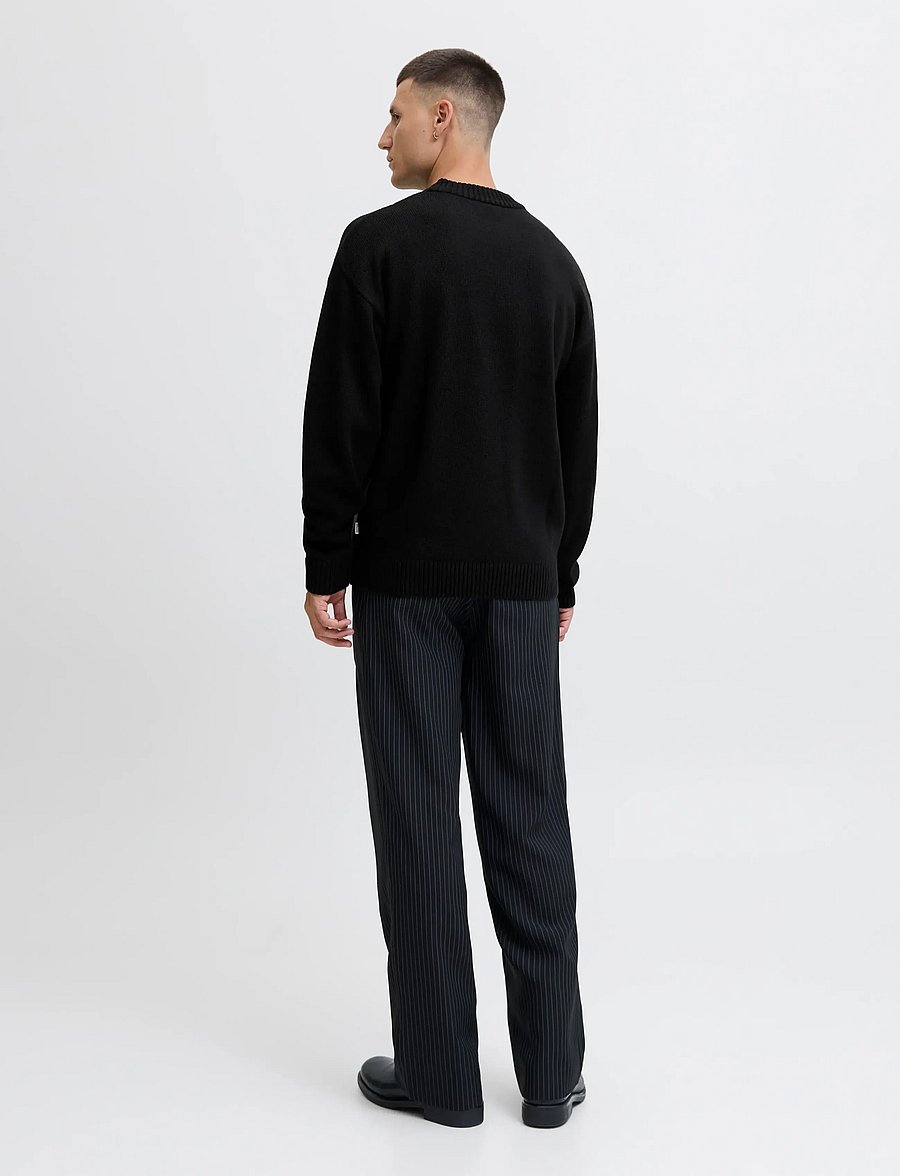 Jack & Jones - JJEURBAN JACK KNIT CREW NECK SN - round necks - black - 2