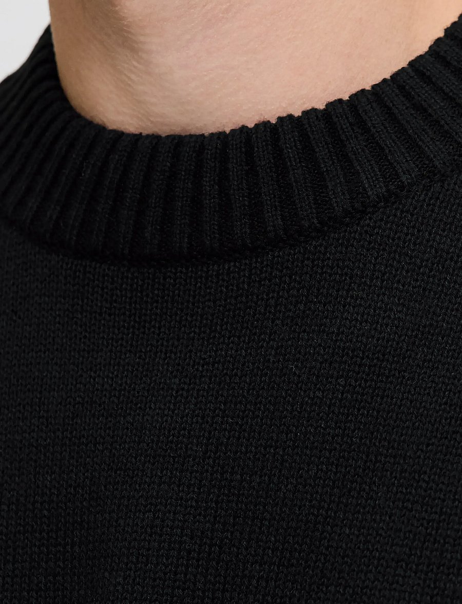 Jack & Jones - JJEURBAN JACK KNIT CREW NECK SN - round necks - black - 3