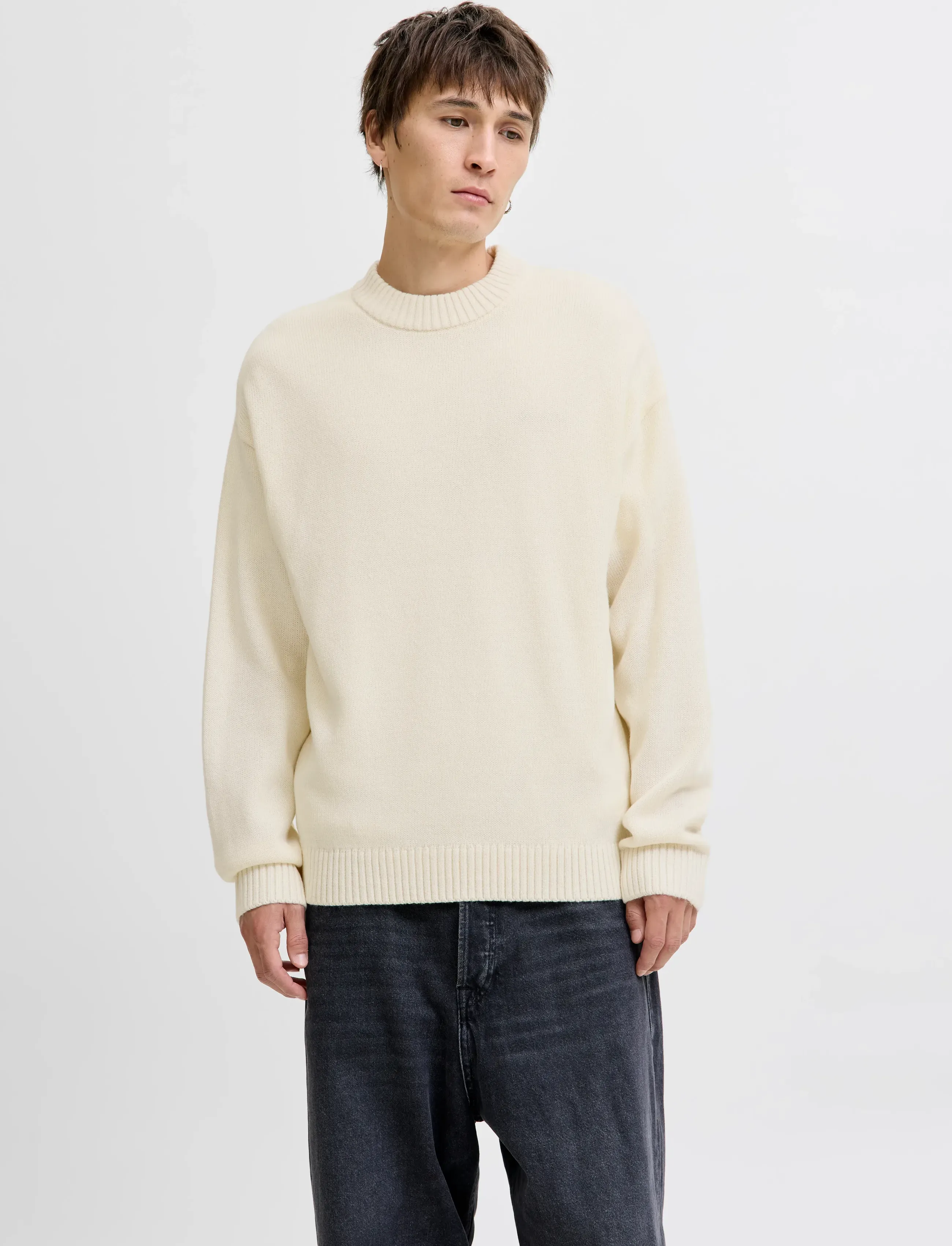 Jack & Jones Jjeurban Jack Knit Crew Neck Sn, XXL, Cream, Strik > Runde Halse, Herre