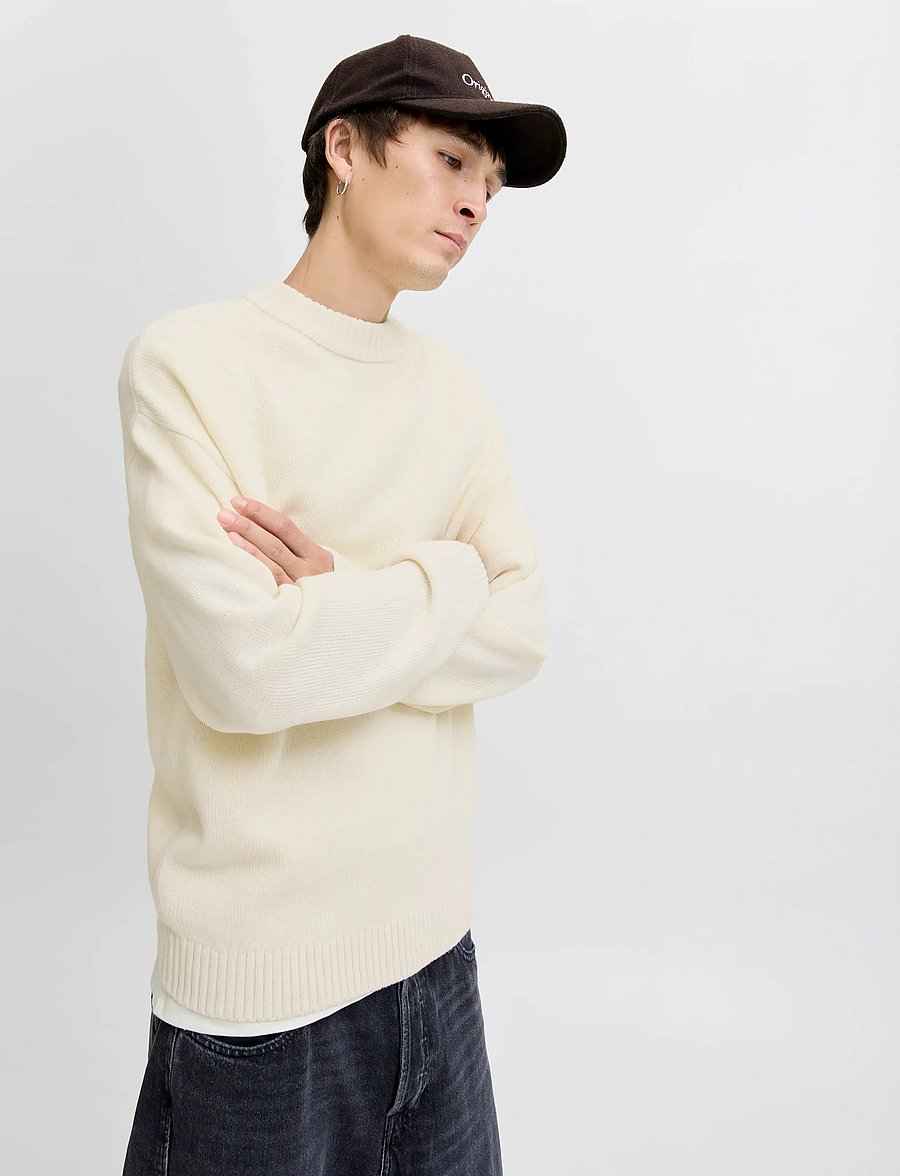 Jack & Jones - JJEURBAN JACK KNIT CREW NECK SN - round necks - sea salt - 3