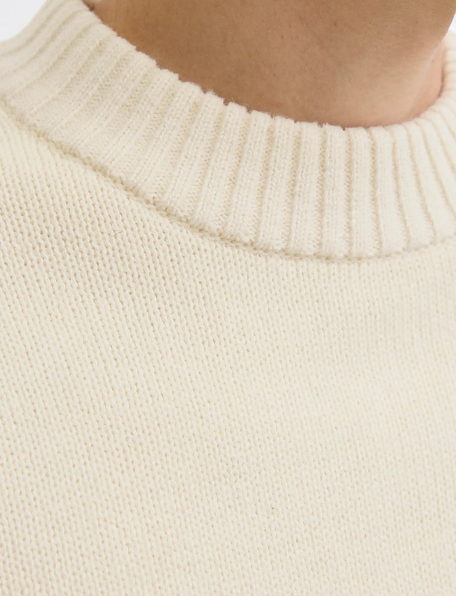 Jack & Jones - JJEURBAN JACK KNIT CREW NECK SN - round necks - sea salt - 4
