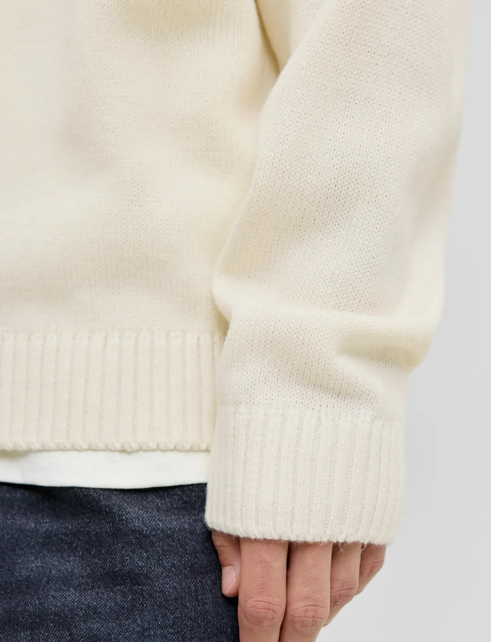 Jack & Jones - JJEURBAN JACK KNIT CREW NECK SN - Ümmarguse kaelusega kudumid - sea salt - 5