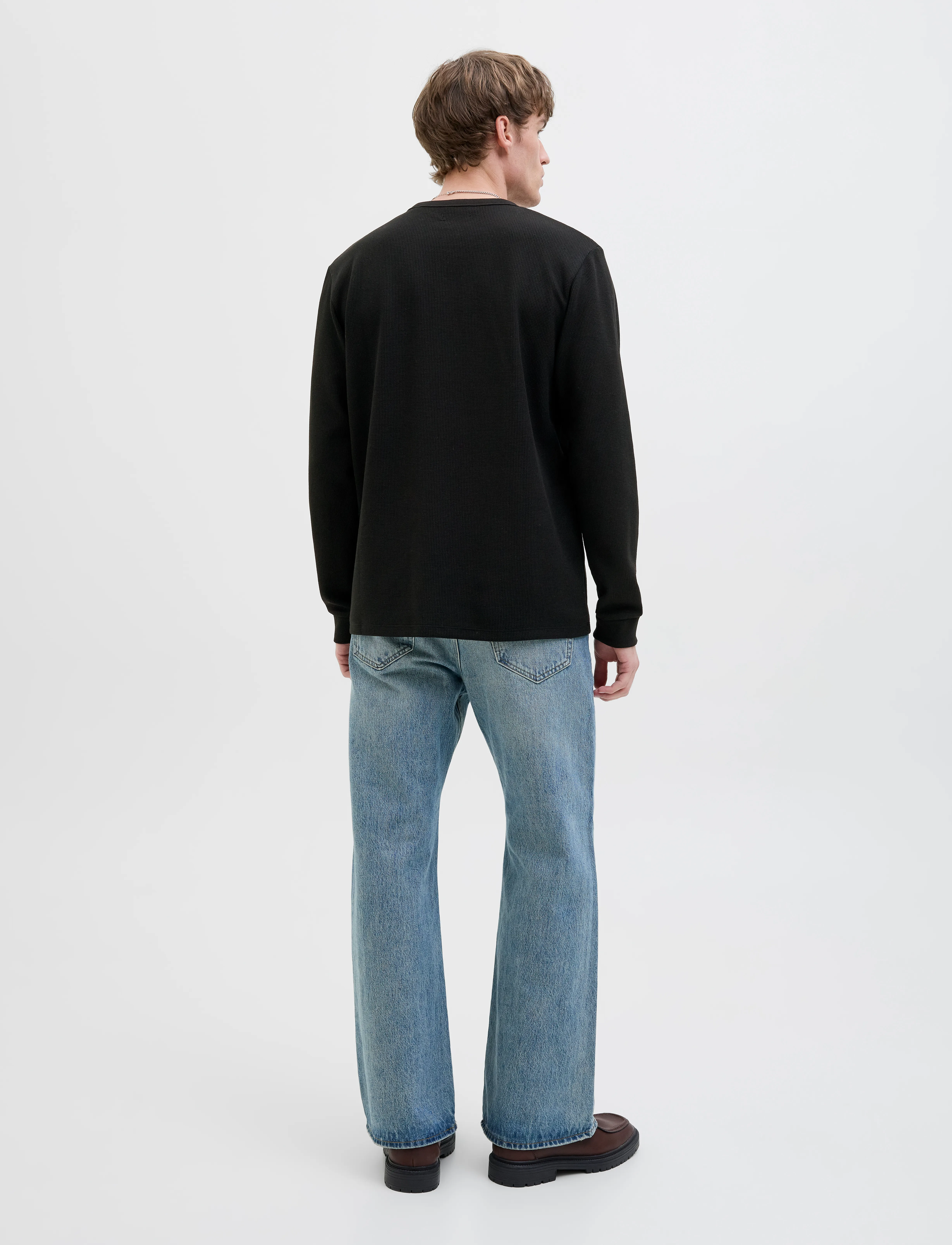 Jack & Jones - JJEDOVER HENLEY LS TEE NOOS - black - 2