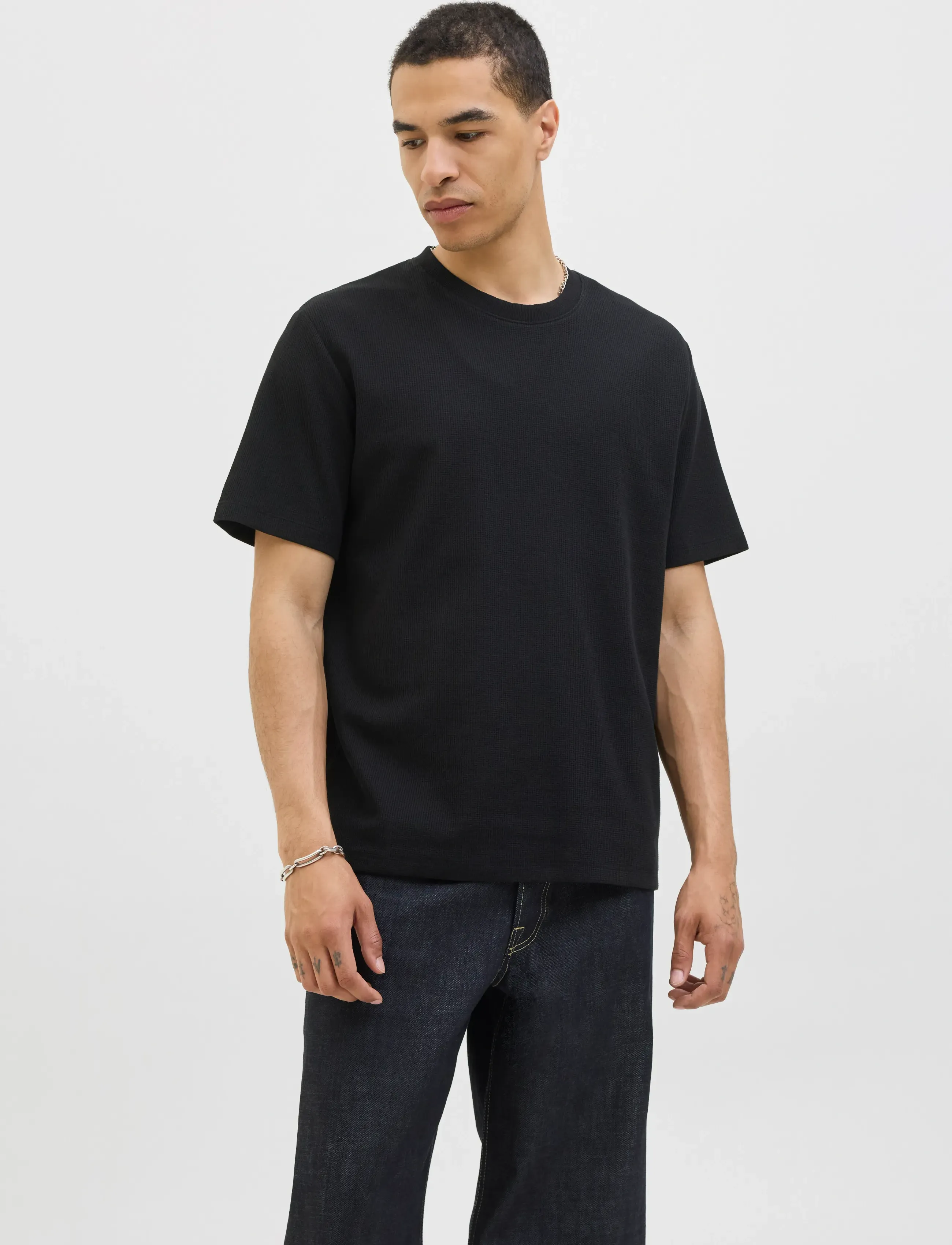 Jack & Jones JJEAUSTIN TEE SS NOOS - T-Shirts - BLACK / black