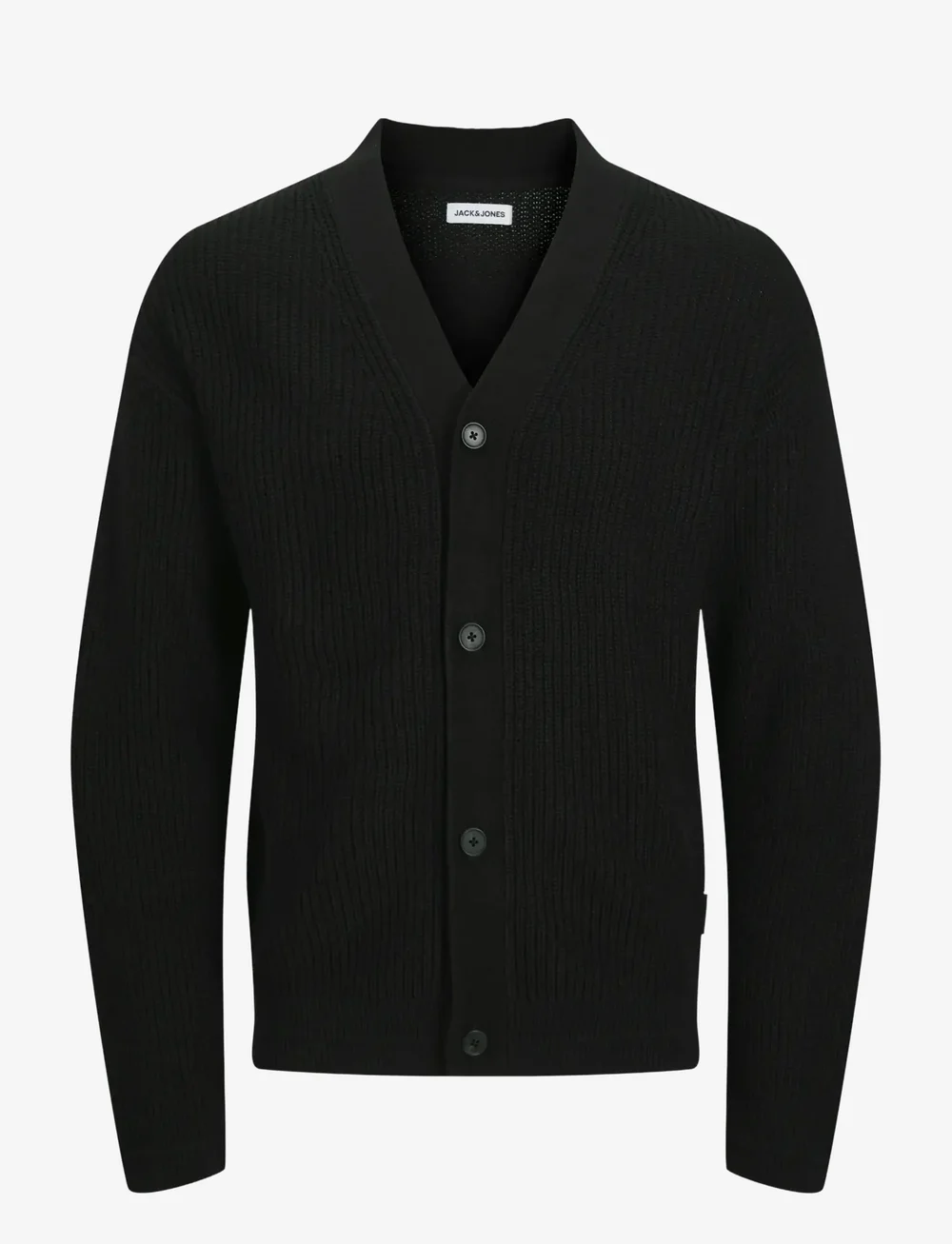 Jack & Jones - JJCONNOR KNIT V-NECK CARDIGAN - cardigans - black - 1