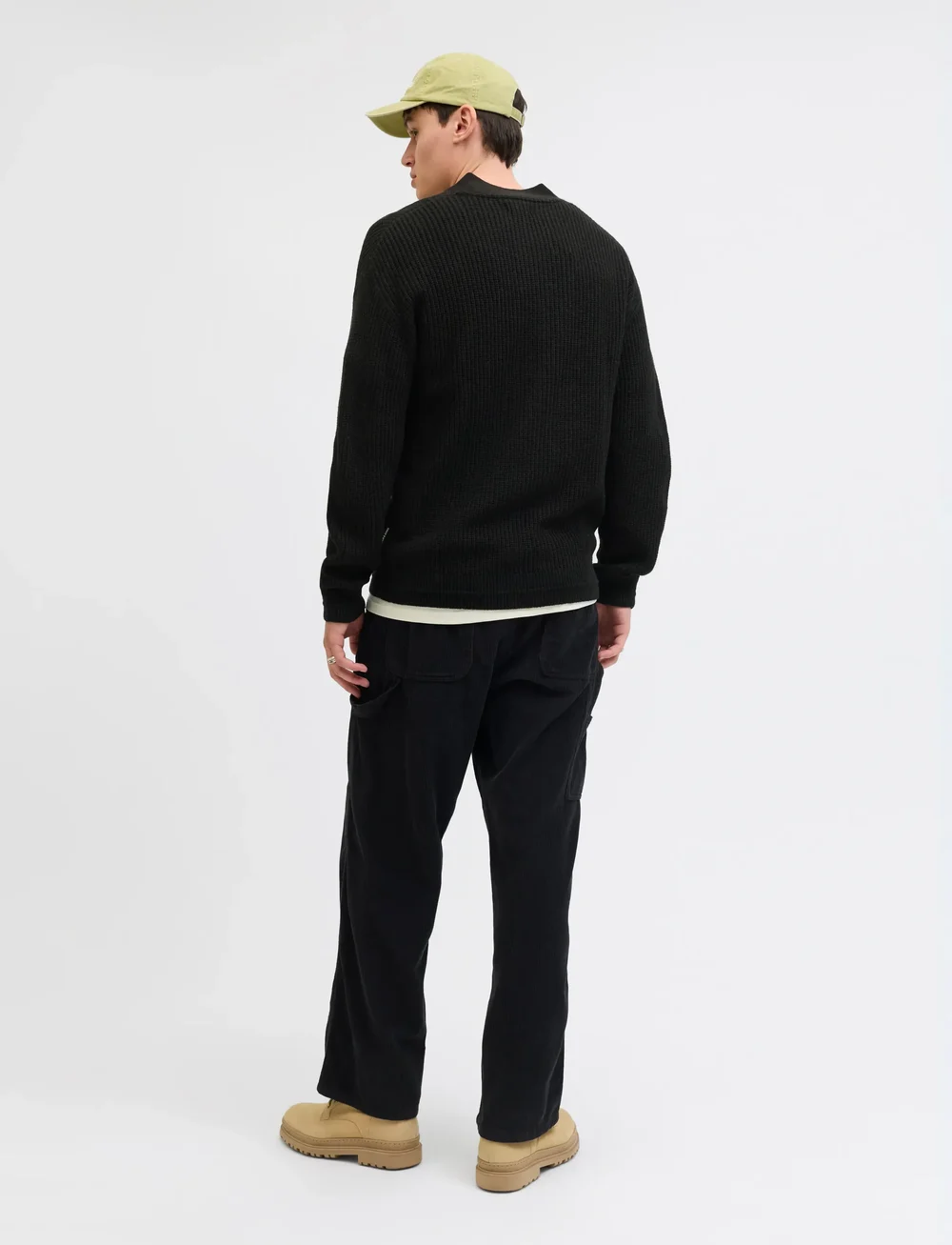 Jack & Jones - JJCONNOR KNIT V-NECK CARDIGAN - cardigans - black - 2