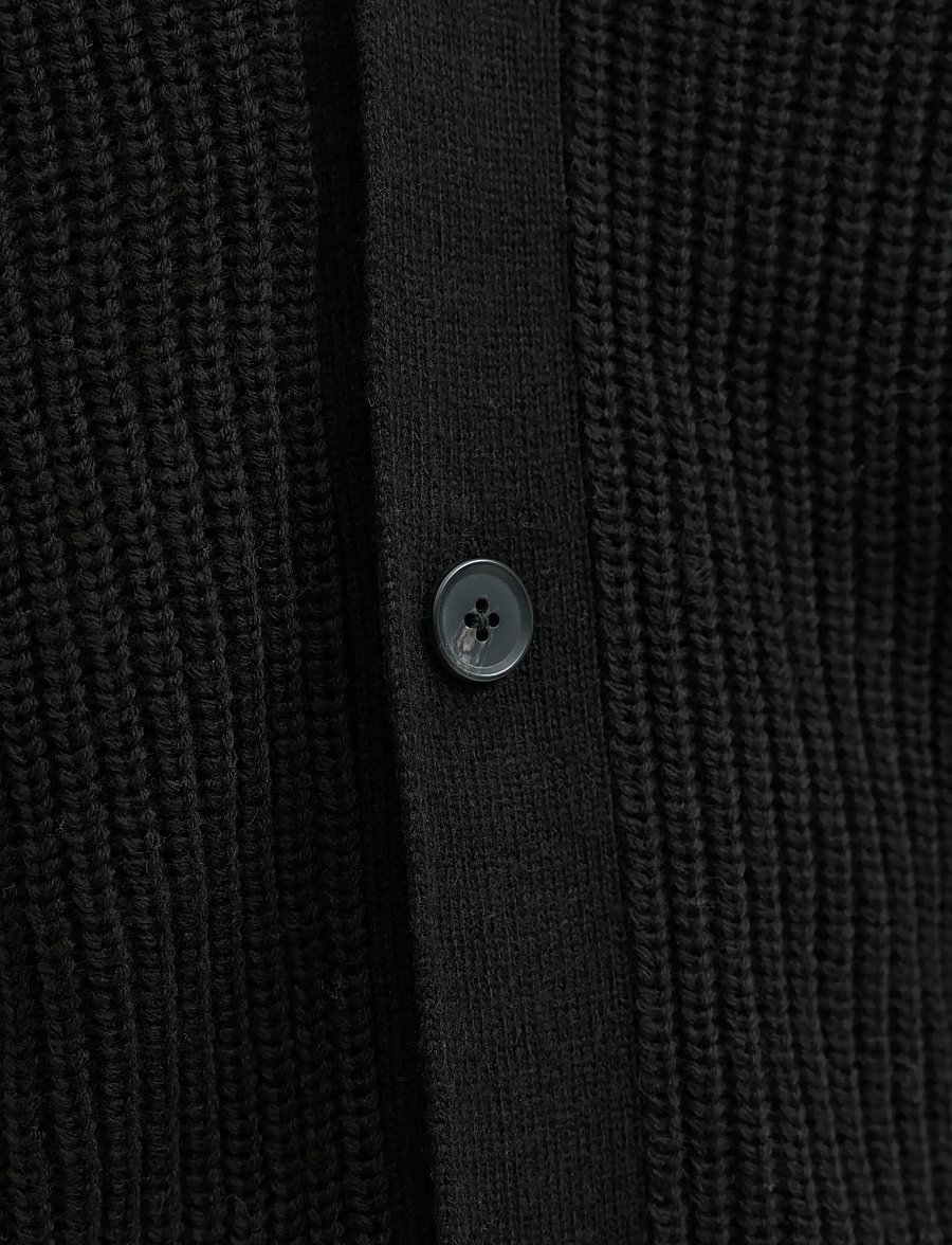 Jack & Jones - JJCONNOR KNIT V-NECK CARDIGAN - cardigans - black - 4