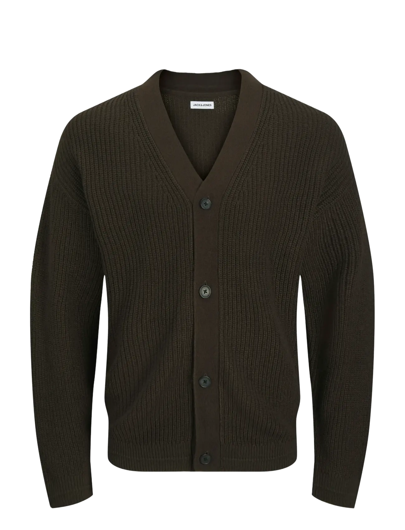Jack & Jones JJCONNOR KNIT V-NECK CARDIGAN - Jack & Jones - DELICIOSO / brown